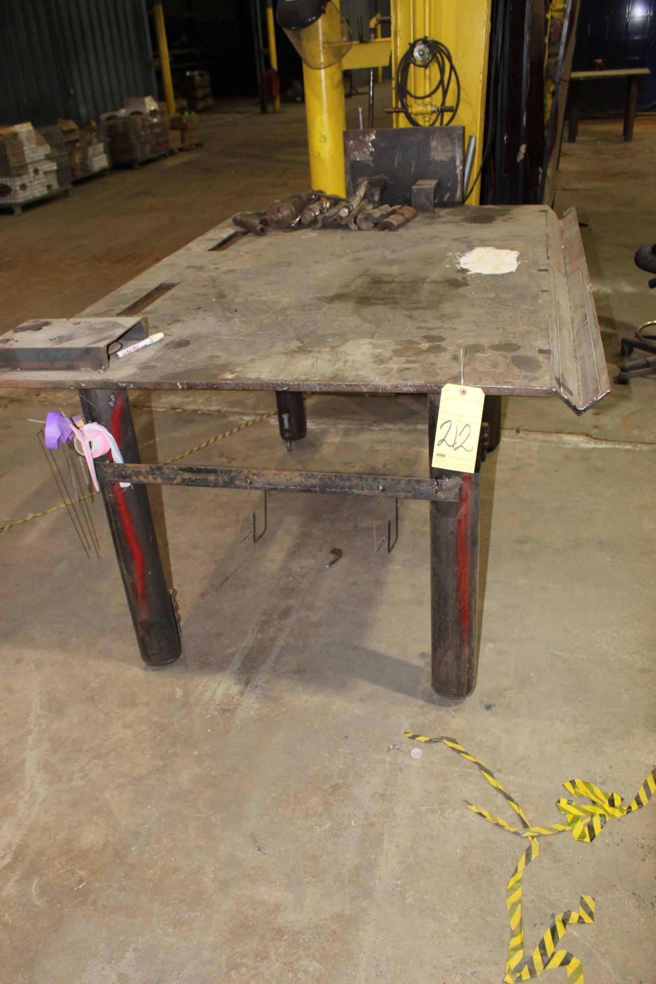 WELDING TABLE, H.D., 6' x 4' x 1/2" thk. top