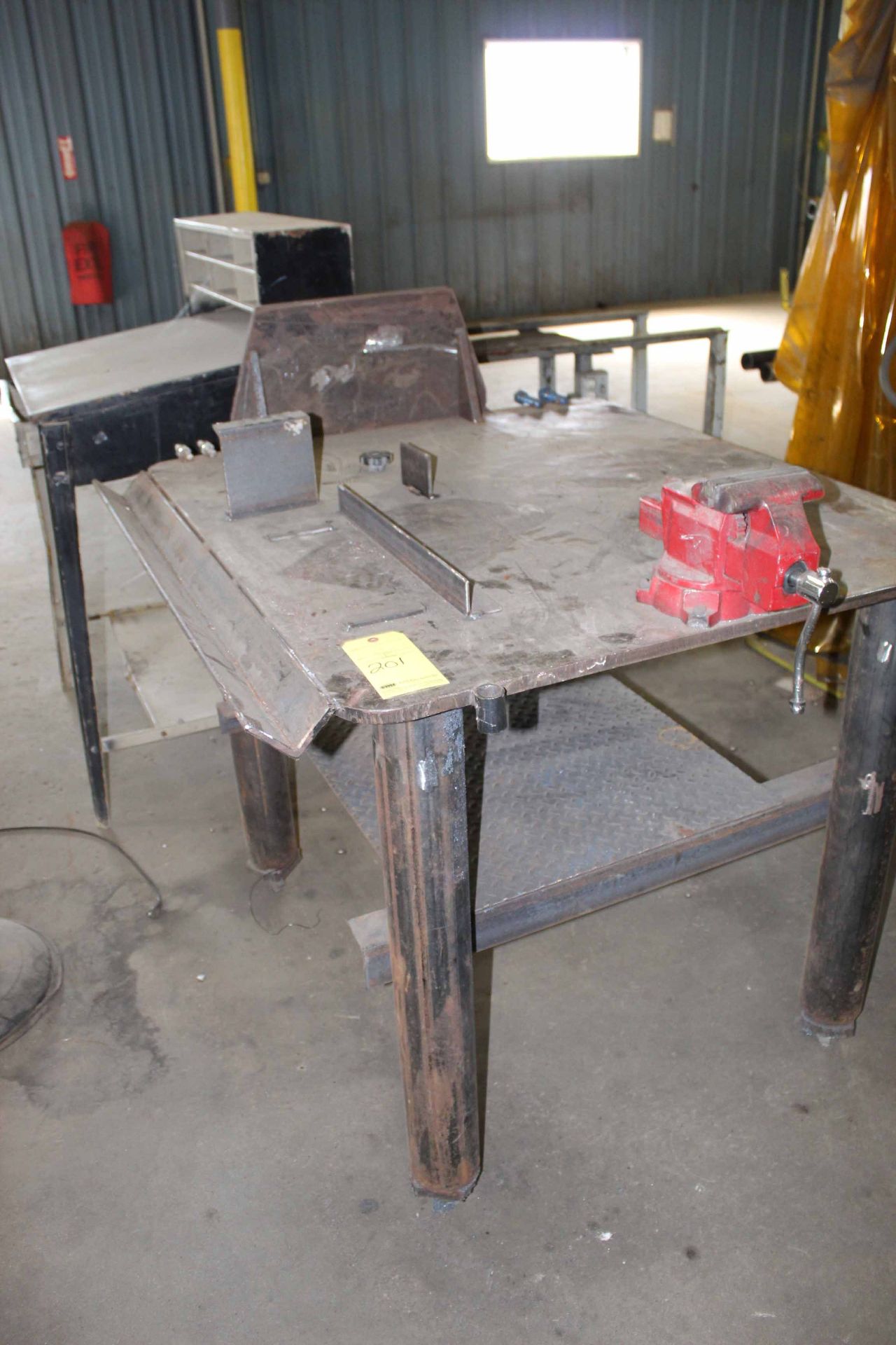 WELDING TABLE, 4' x 4' x 1/2" thk. top