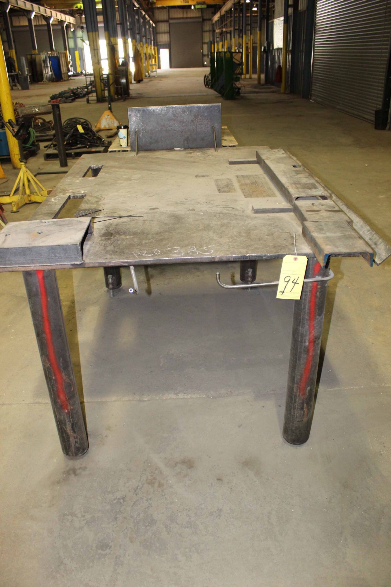 LOT CONSISTING OF: H.D. welding table w/6' x 4' x 1/2" thk. top & small table