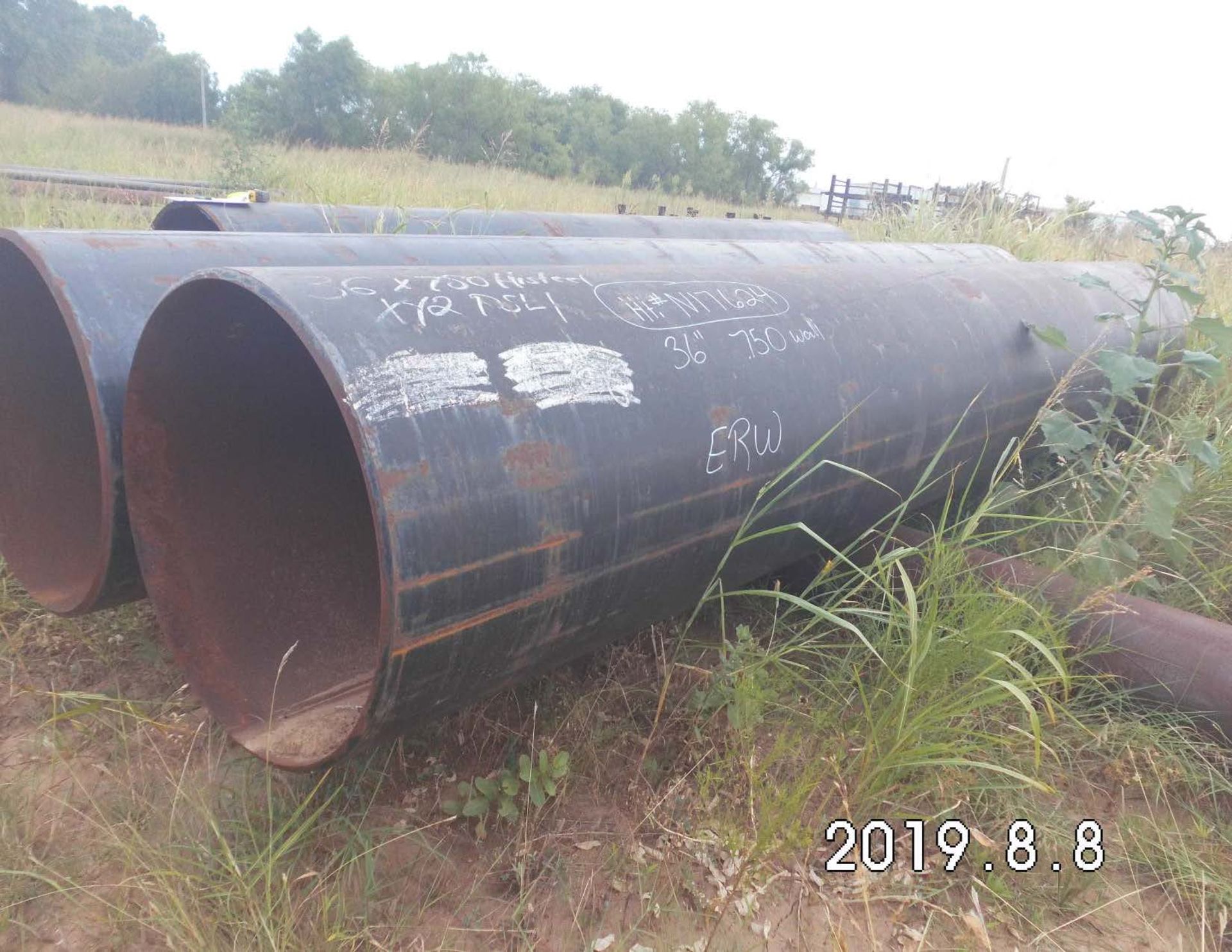 LOT CONSISTING OF: (APPROX. 360 LINEAR INCHES) PIPE,SEAMLESS,36",S40,SA-106-B,ASME B36.10 (LOADING