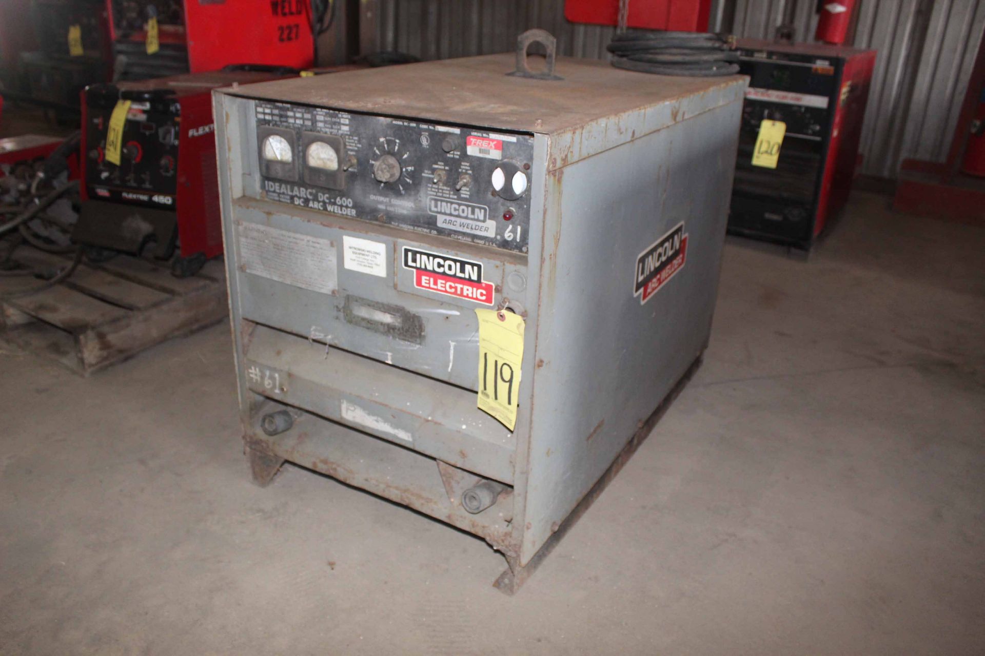 WELDING MACHINE, LINCOLN ELECTRIC MDL. IDEALARC DC600, 600 amps @ 44 v., 100% duty cycle, S/N