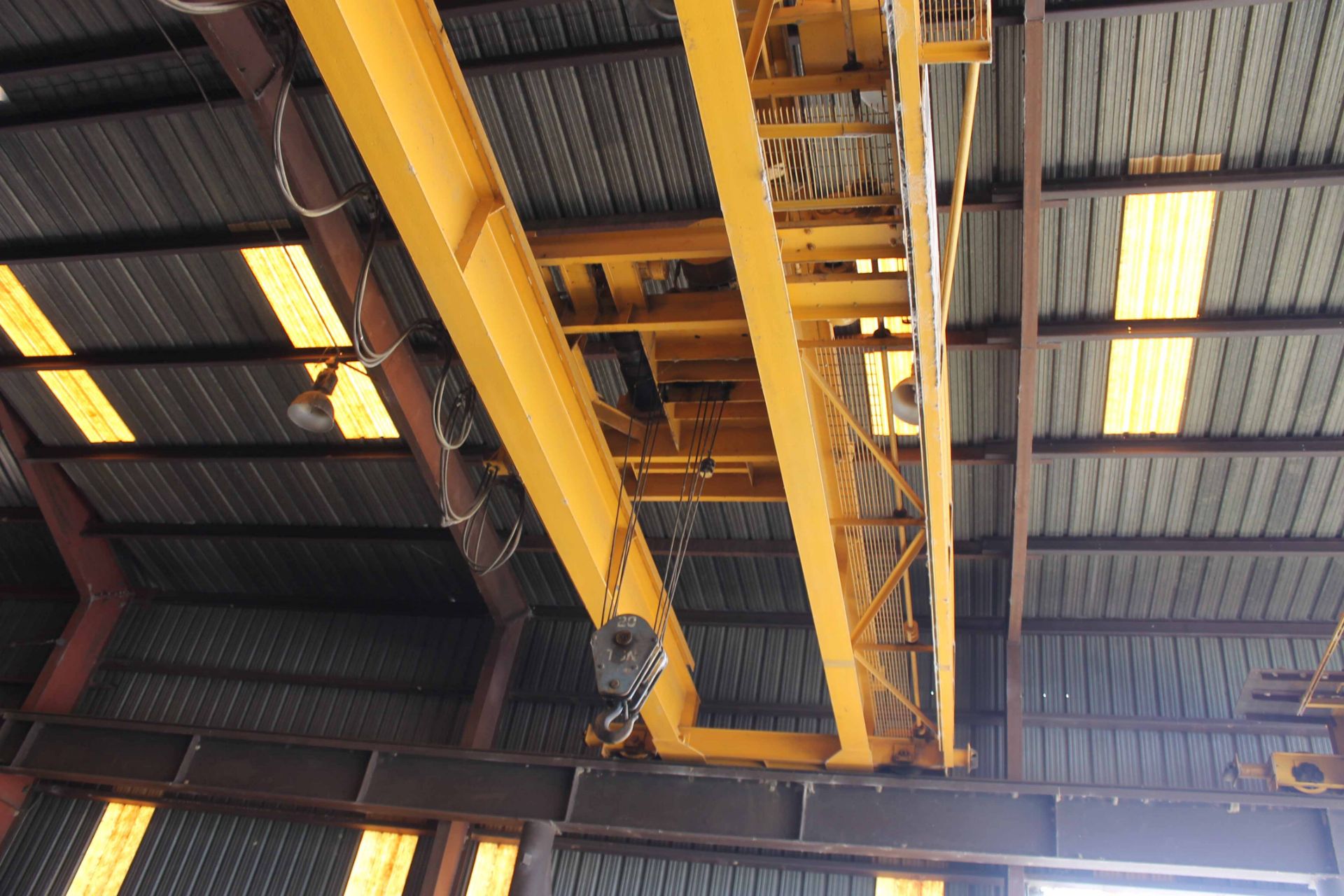 Overhead Bridge Crane, Landel 20 ton cap. x 44'-7-1/2" span, dual I-beam, top riding, pendant - Image 5 of 5