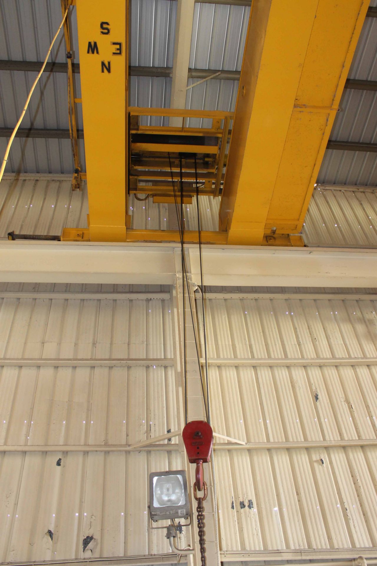 Overhead Bridge Crane, Gaffey 20 ton cap., x 73'-11-1/4" span, dual box beam, top riding, pendant - Image 6 of 6