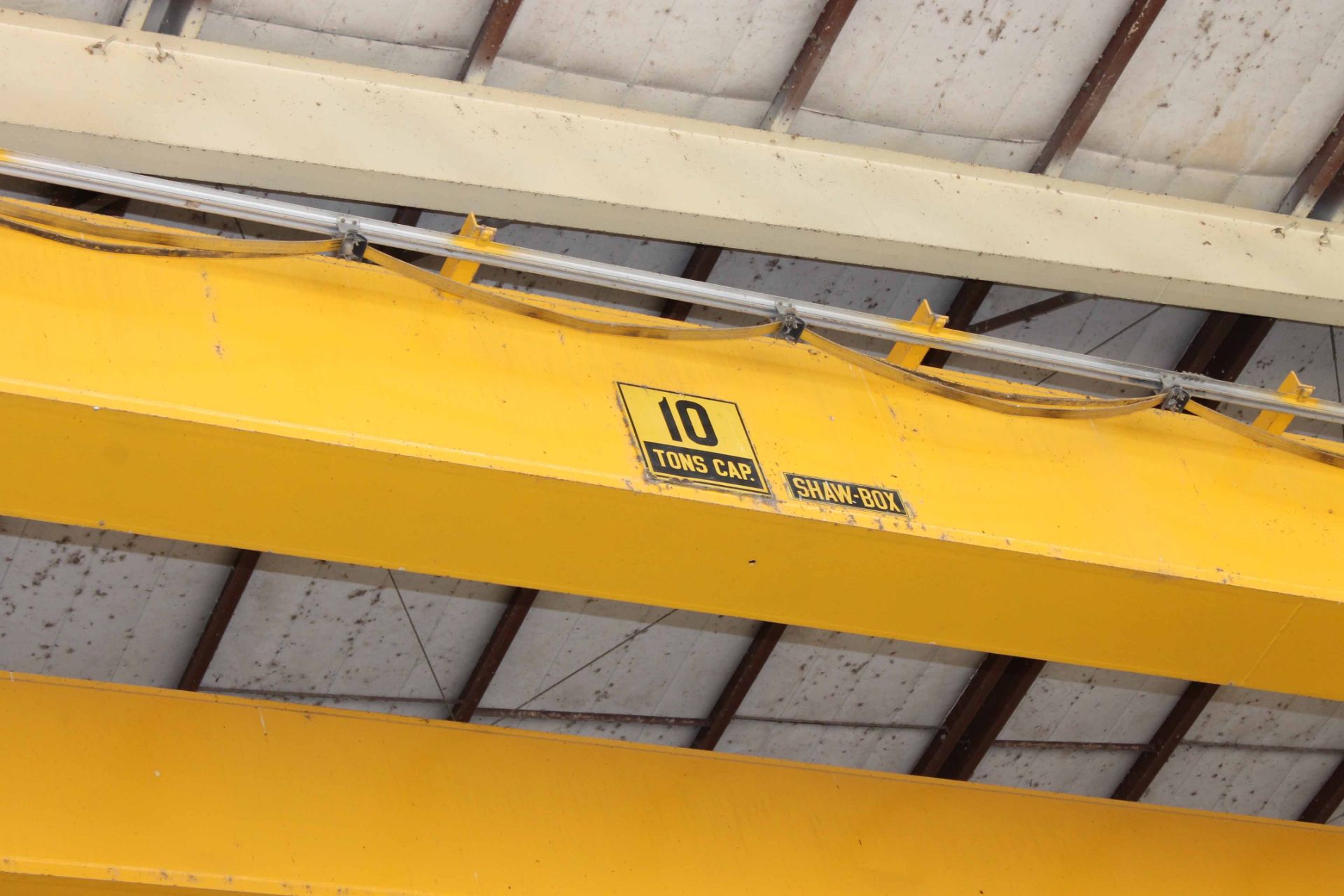 Overhead Bridge Crane, Shaw Box, 10 ton cap. x 71'4" span, pendant control, dual box beam, top - Image 4 of 4