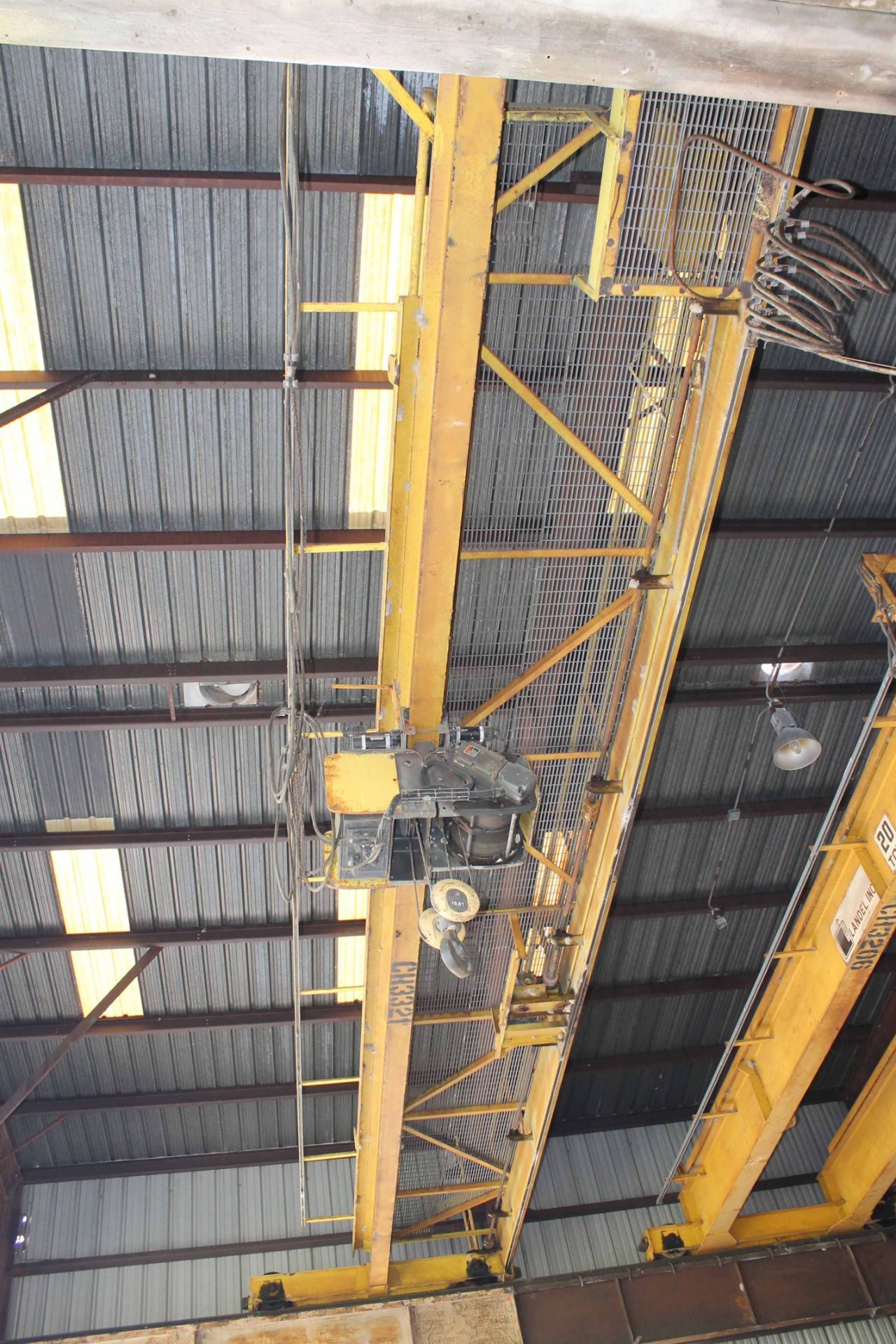 Overhead Bridge Crane, Kranco 10 ton x 44'-7-1/2" span, single girder, top riding bridge, underslung - Image 2 of 3