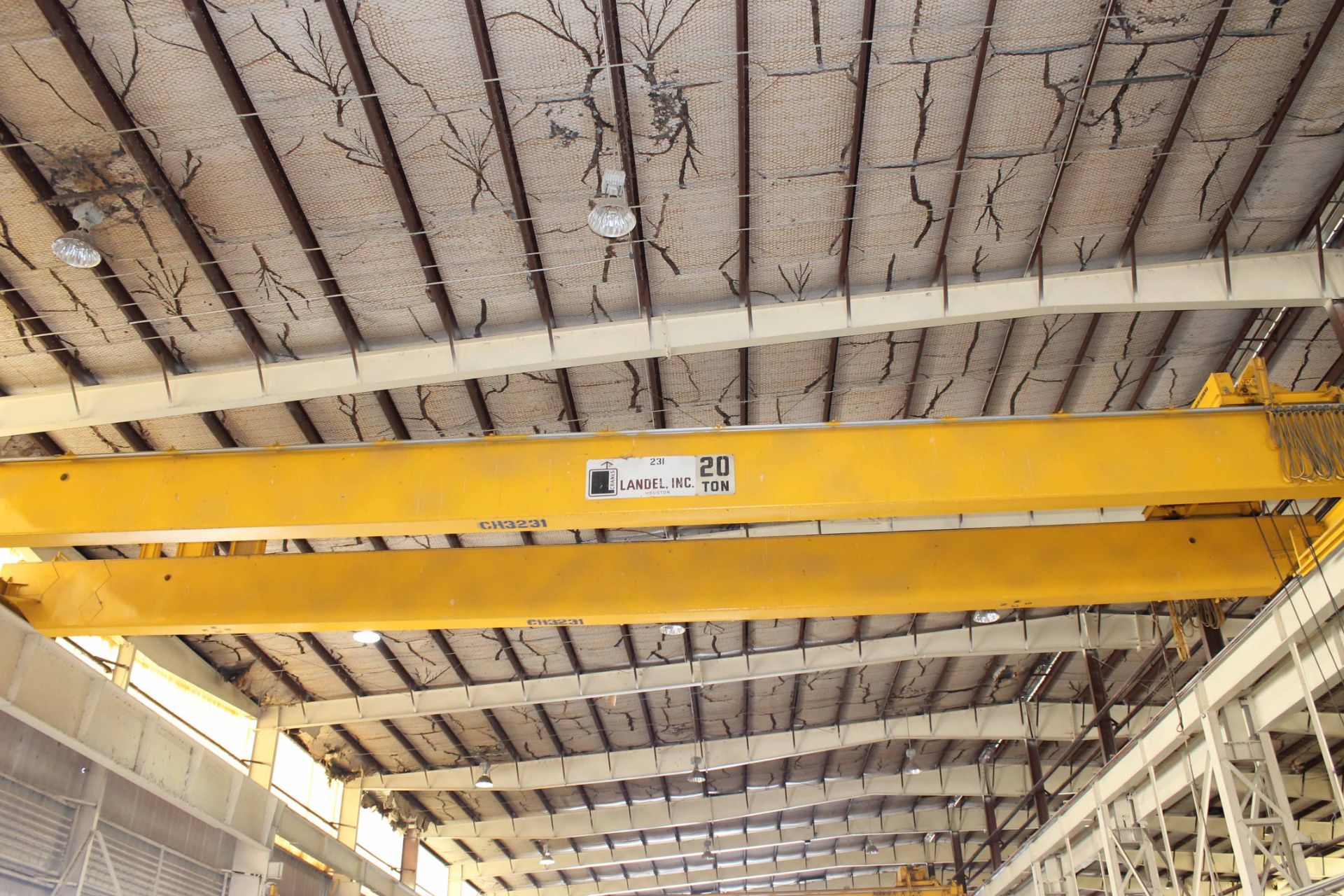 Overhead Bridge Crane, Landel 20 ton x 71'4" span, pendant control, dual box beam, top riding (Asset - Image 2 of 6