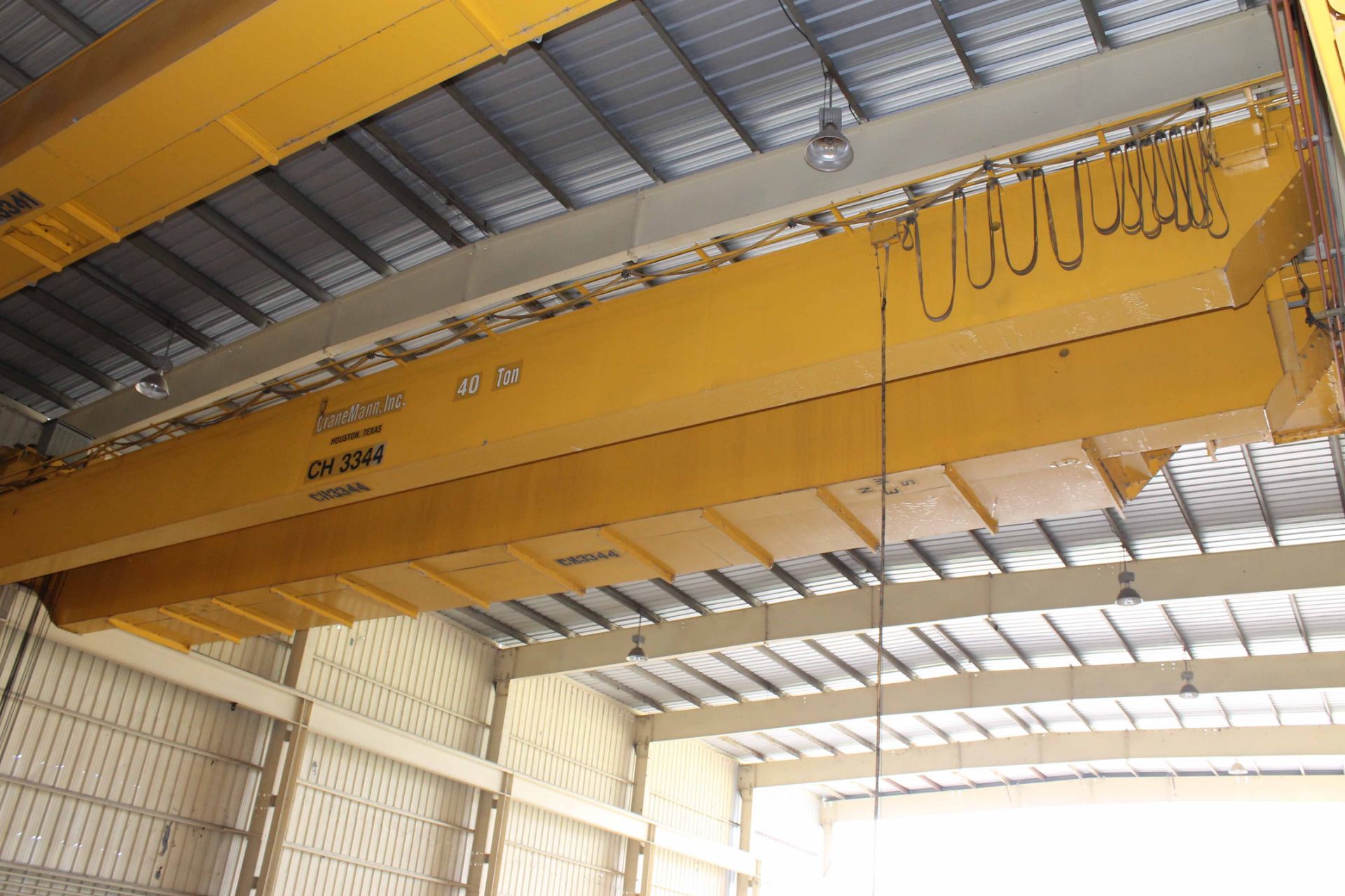 Overhead Bridge Crane, Crane Mann 40 ton cap. x 73'-11-1/4"span, dual box beam, top riding, - Image 5 of 5