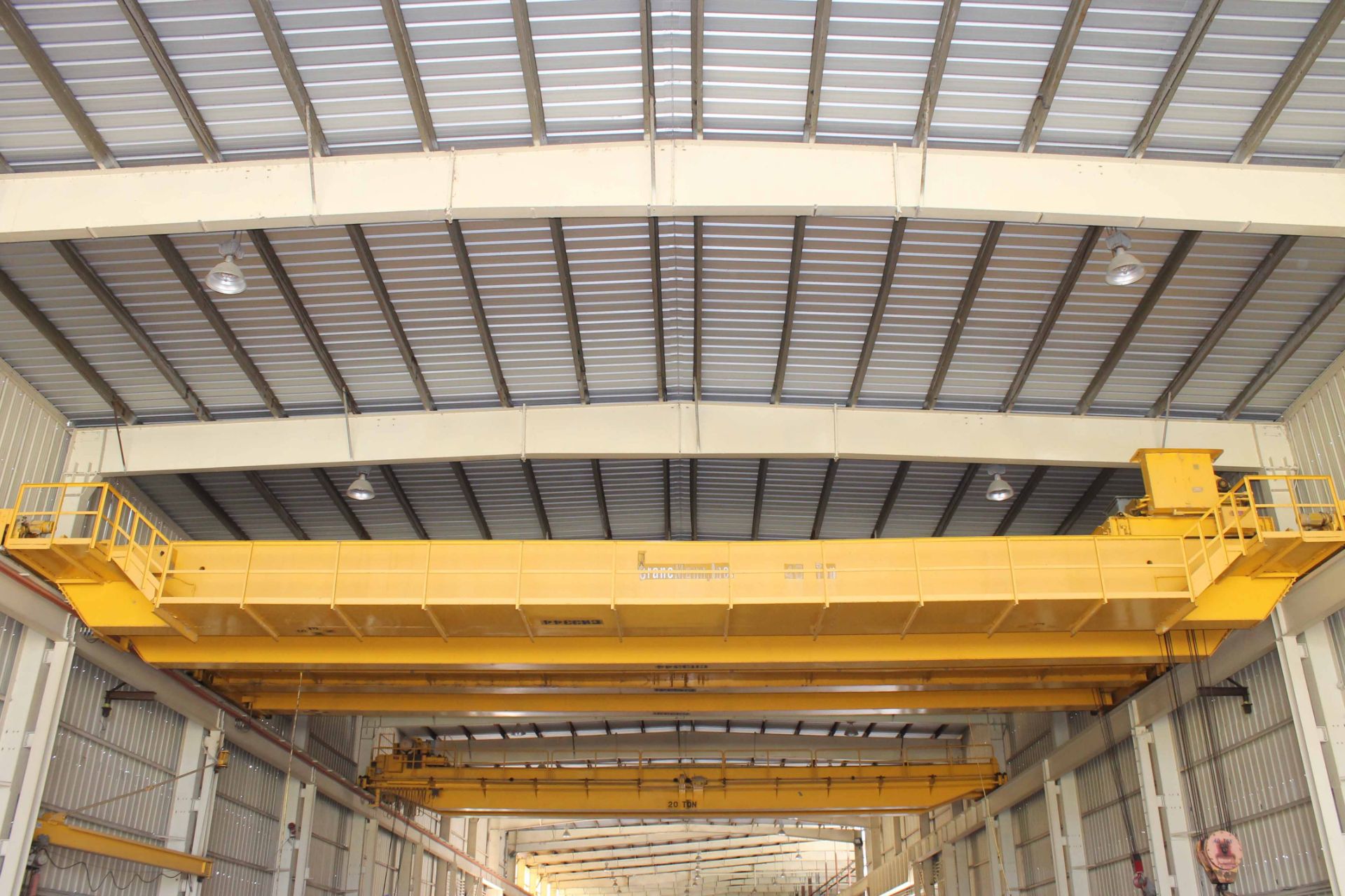 Overhead Bridge Crane, Crane Mann 40 ton cap. x 73'-11-1/4"span, dual box beam, top riding,