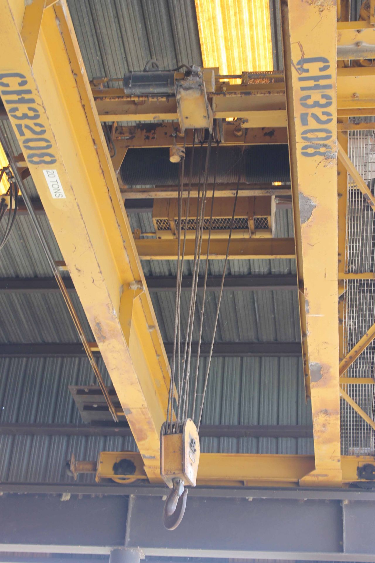 Overhead Bridge Crane, Landel 20 ton cap. x 44'-7-1/2" span, dual I-beam, top riding, pendant - Image 4 of 5