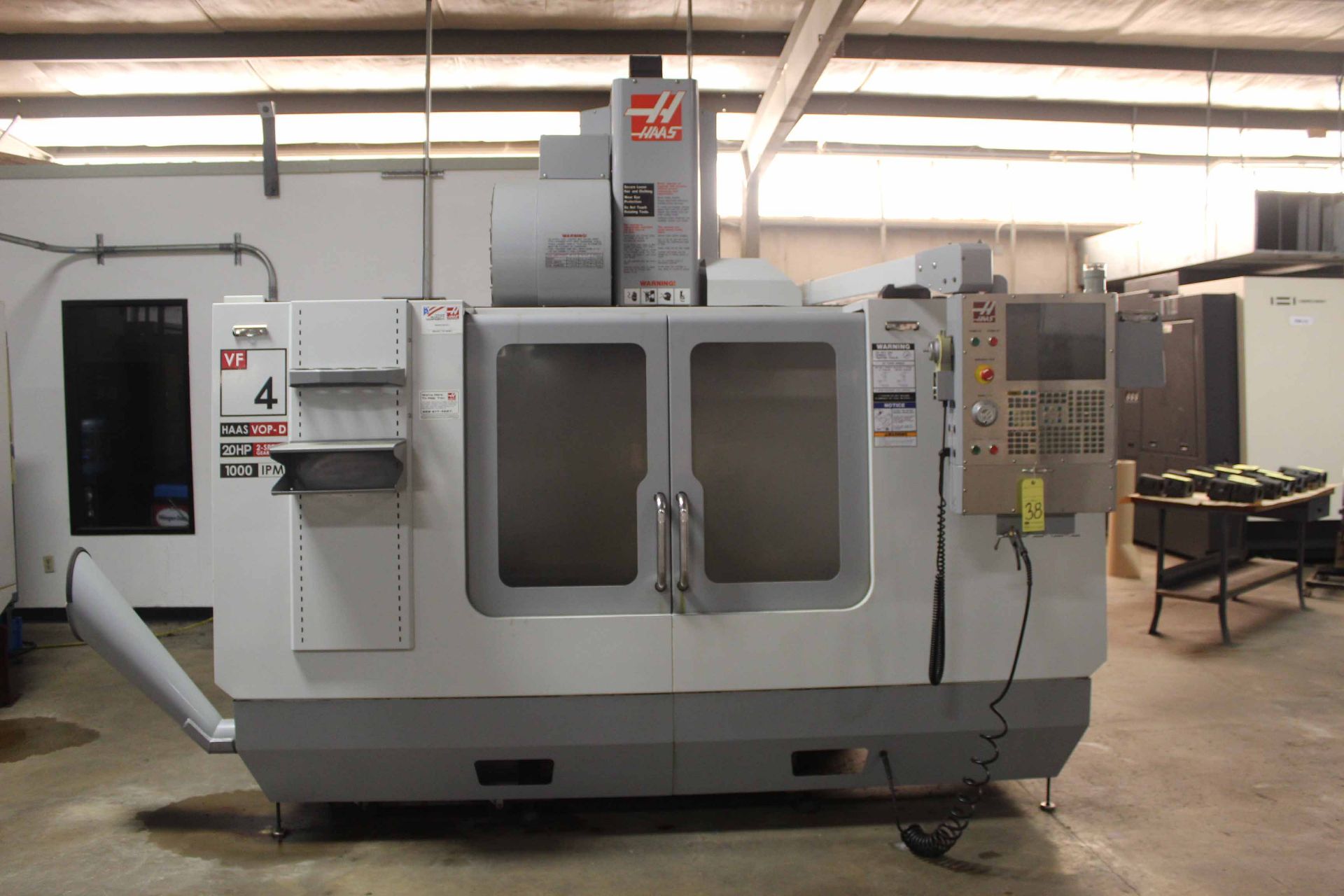 CNC VERTICAL MACHINING CENTER, HAAS MDL. VF4B, new 8/2006, Haas CNC control, 18" x 52" table, 50" - Image 2 of 7