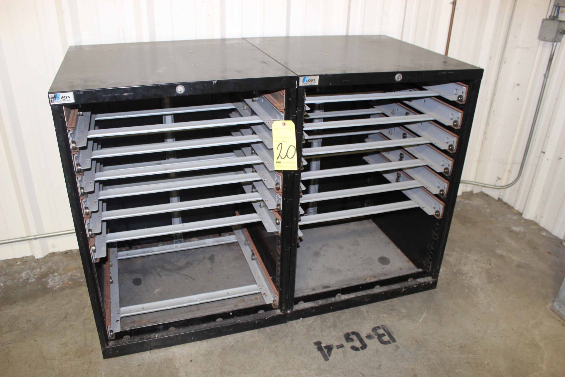 LOT OF WORK CABINETS, LISTA, w/no drawers (one set)