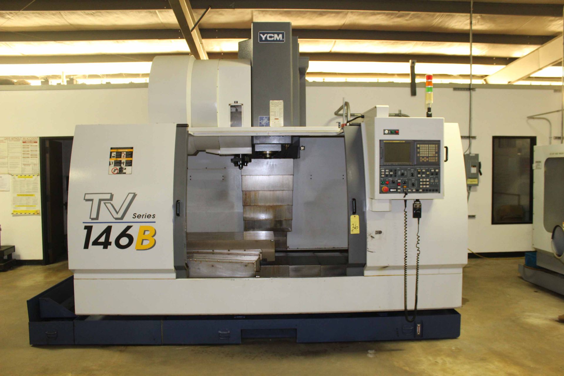 CNC VERTICAL MACHINING CENTER, YCM MDL. SUPERMAX TV-146B, new 08/2007, Fanuc MXP-200i (Fanuc Oi) CNC - Image 2 of 7