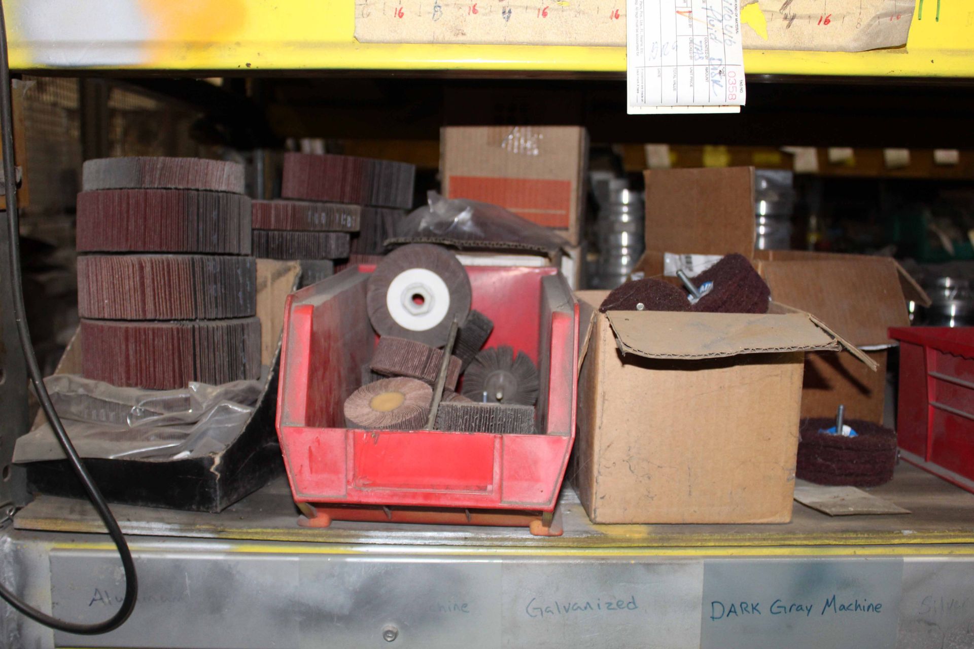 LOT CONSISTING OF: trailer items & abrasives, misc. (on one shelf) - Image 3 of 5