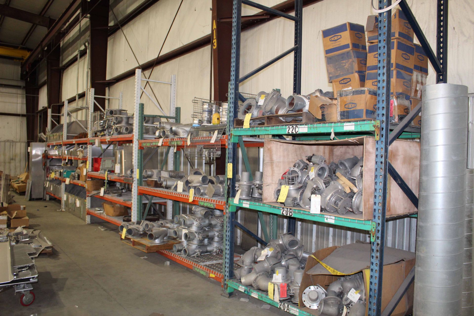 LOT OF PALLET RACK SECTIONS: (4) 8' & (1) 6'
