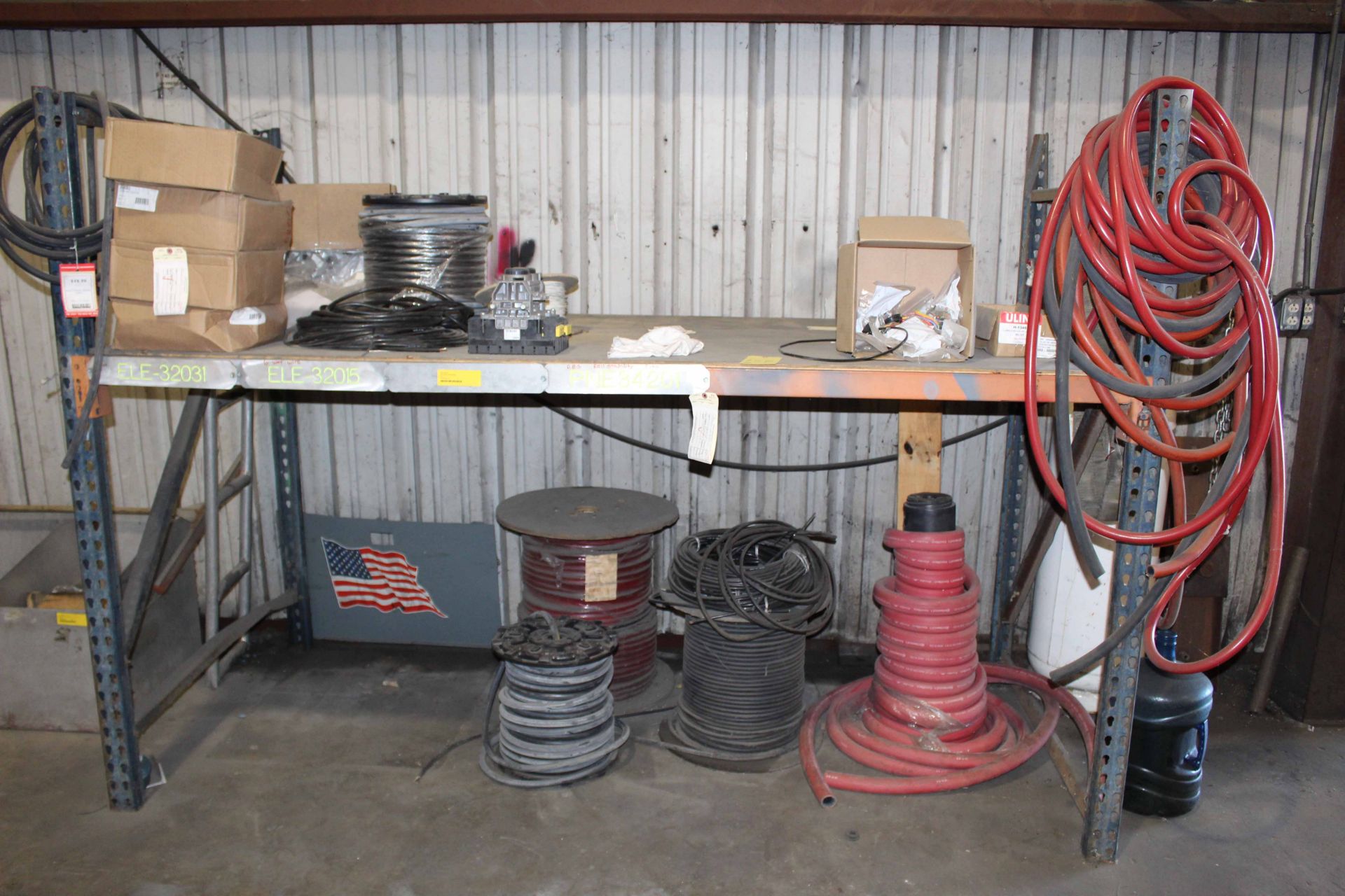 LOT CONSISTING OF: heater hose & misc. trailer parts (on one rack)