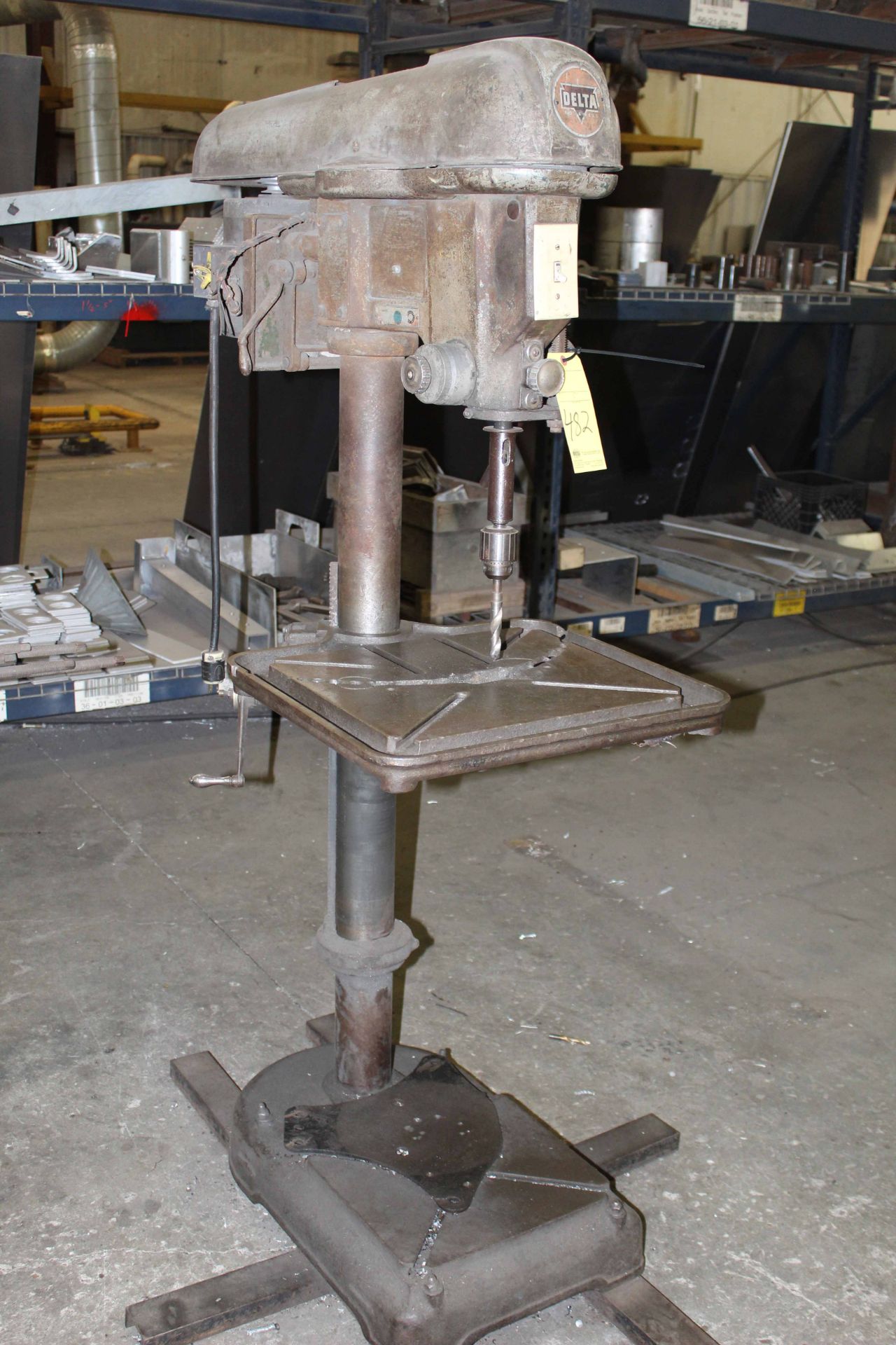 DRILL PRESS, DELTA ROCKWELL, 3/4 HP motor, 20" x 22" table, approx. 8" stroke