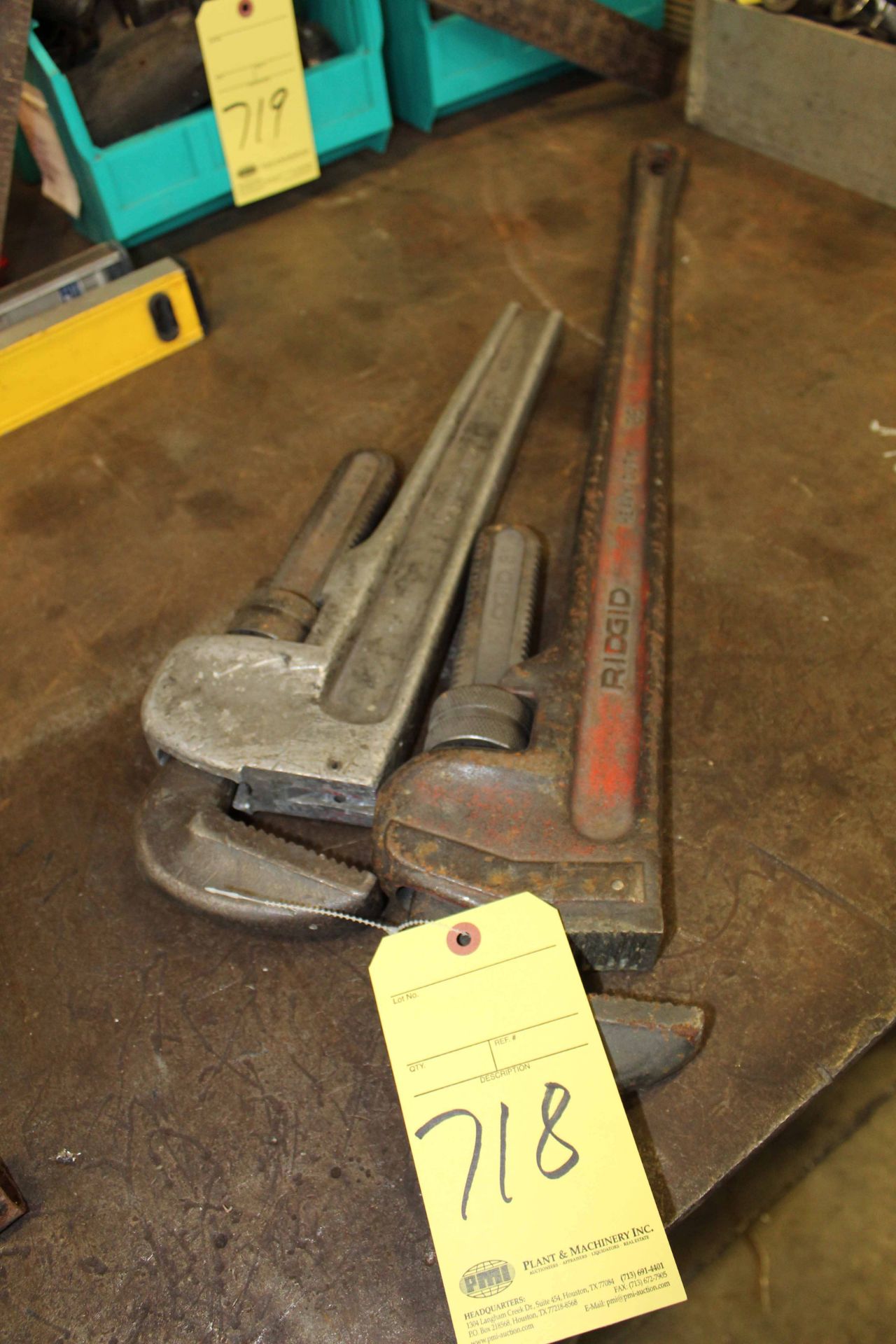 LOT OF PIPE WRENCHES (2)