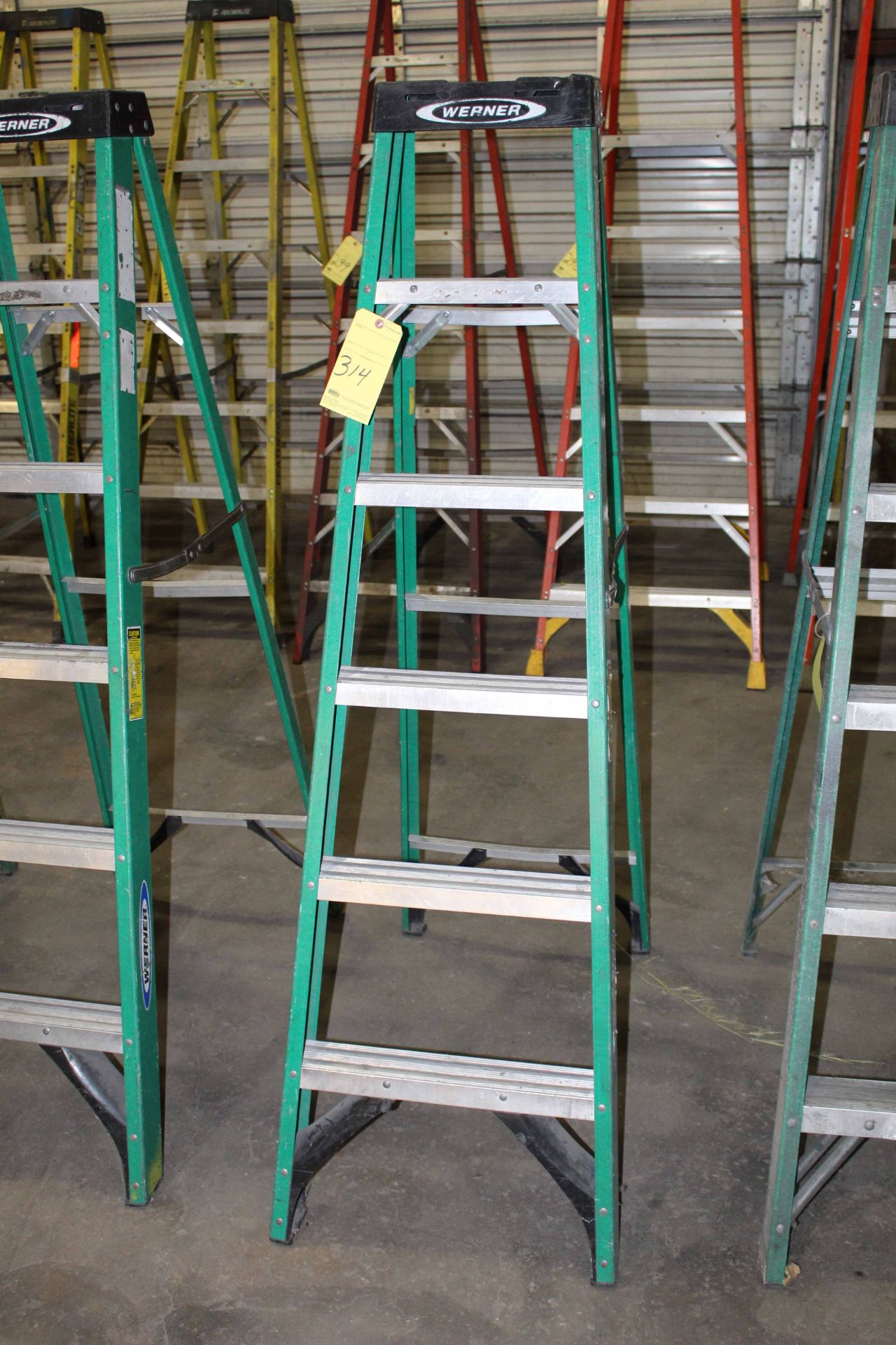 FIBERGLASS A-FRAME LADDER, WERNER 6'