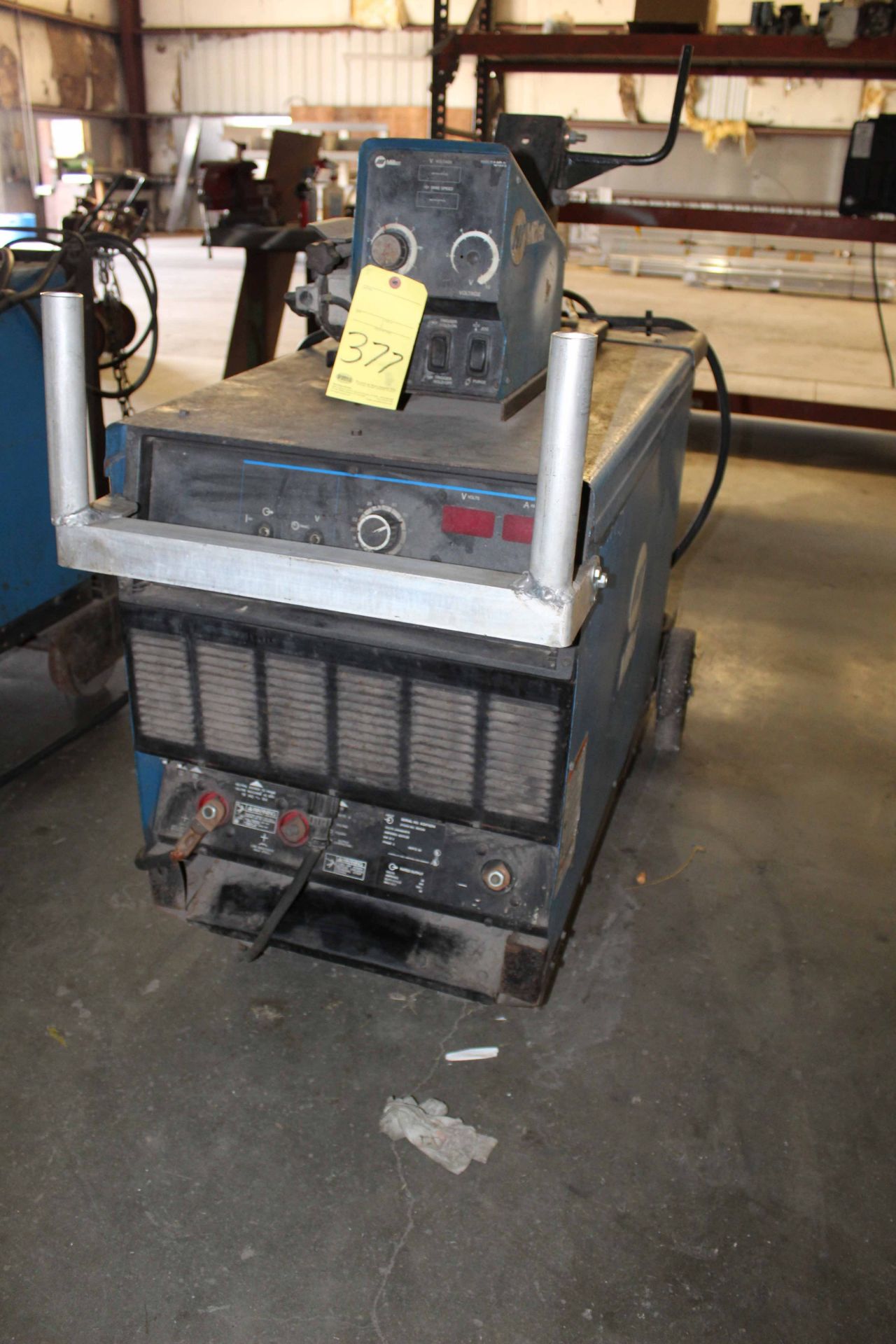 WELDING MACHINE, MILLER DELTAWELD 452, 450 amps, Miller 70 Series wire feeder, S/N KG074204