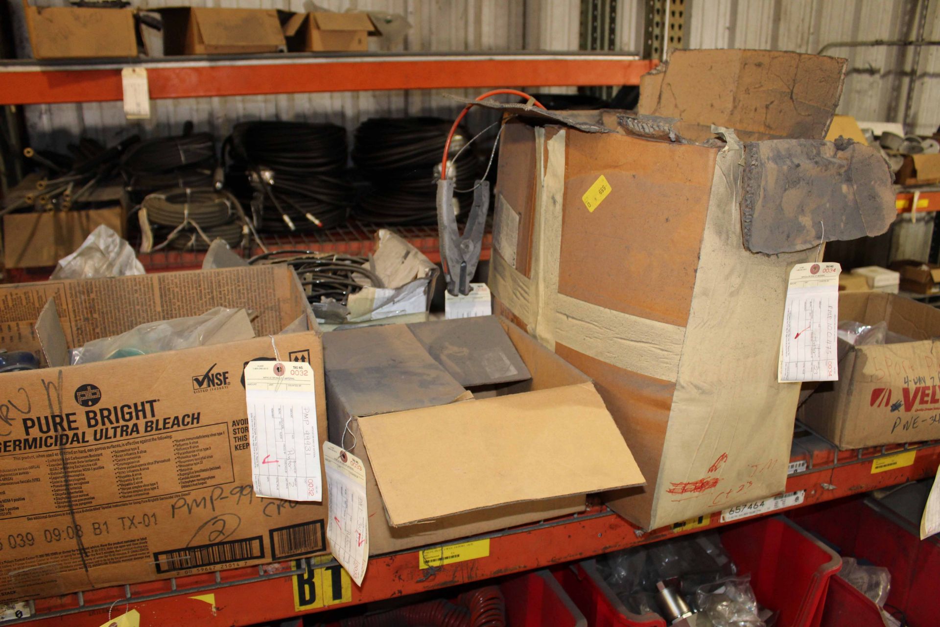 LOT OF TRAILER PARTS, misc. (on one shelf)