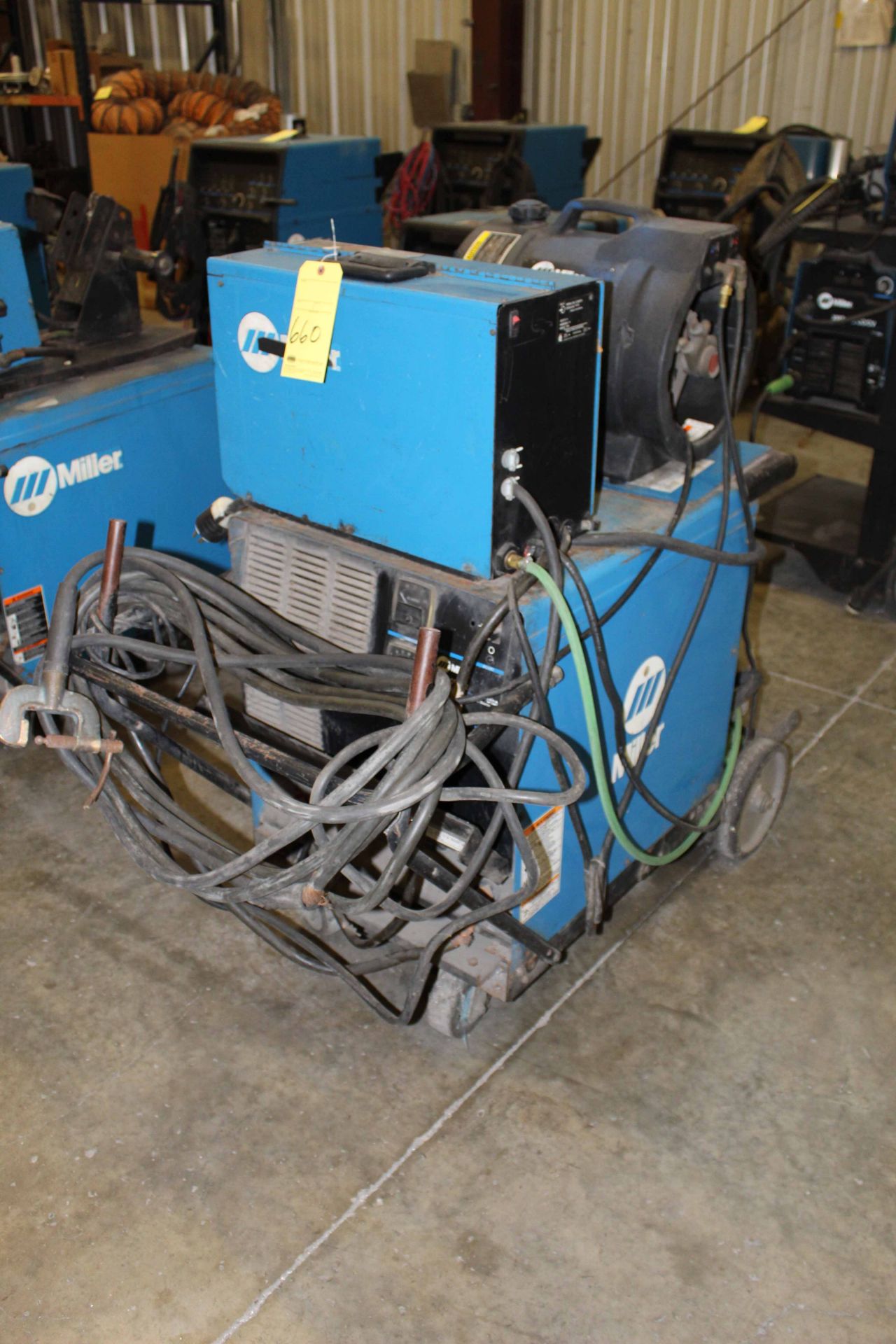 WELDING MACHINE, MILLER CP302, Miller XR control wire feeder, Coolmate 4, S/N KG106199 (gas bottle