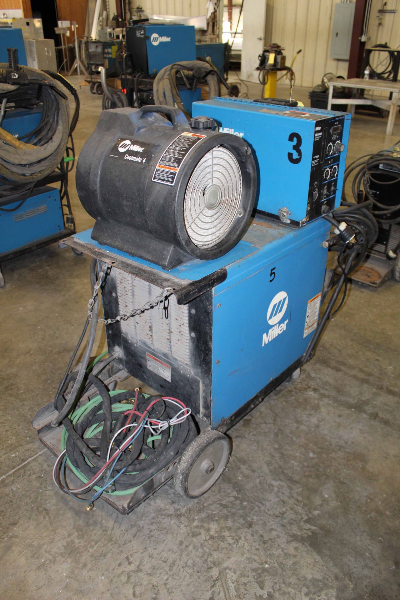 WELDING MACHINE, MILLER CP302, Miller XR control wire feeder, Coolmate 4, S/N KG106199 (gas bottle - Image 2 of 2