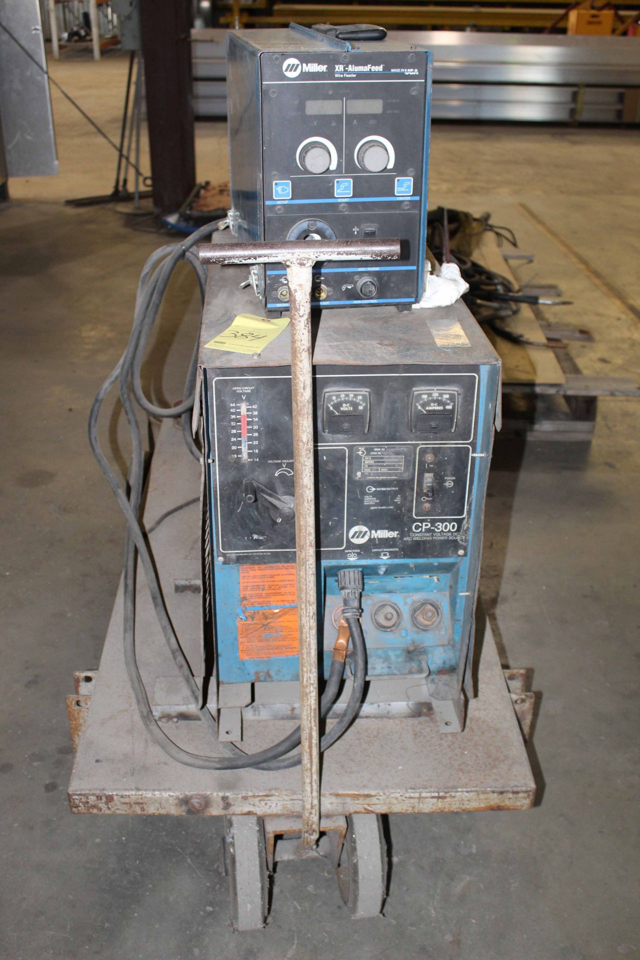 WELDING MACHINE, MILLER CP300, Miller XR-AlumaFeed wire feeder, S/N JJ461322