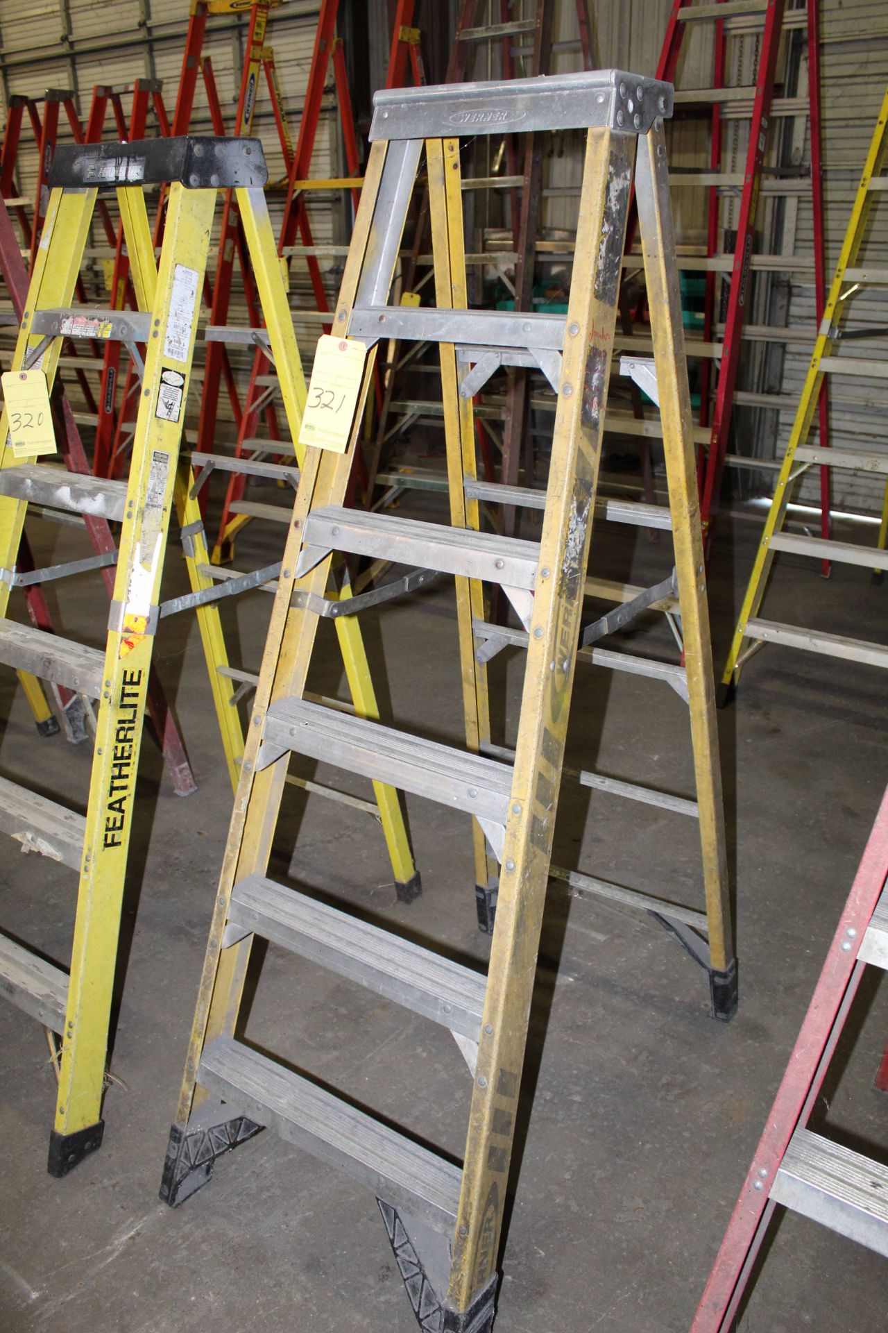 FIBERGLASS A-FRAME LADDER, WERNER 6'