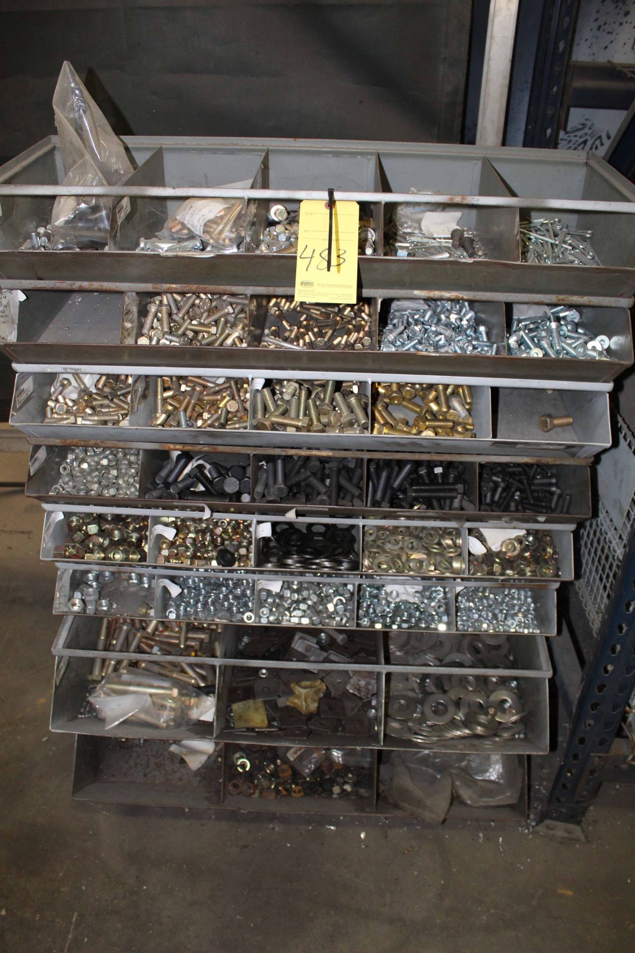 LOT CONSISTING OF: bolts, cotter pins, washers (in metal bin)