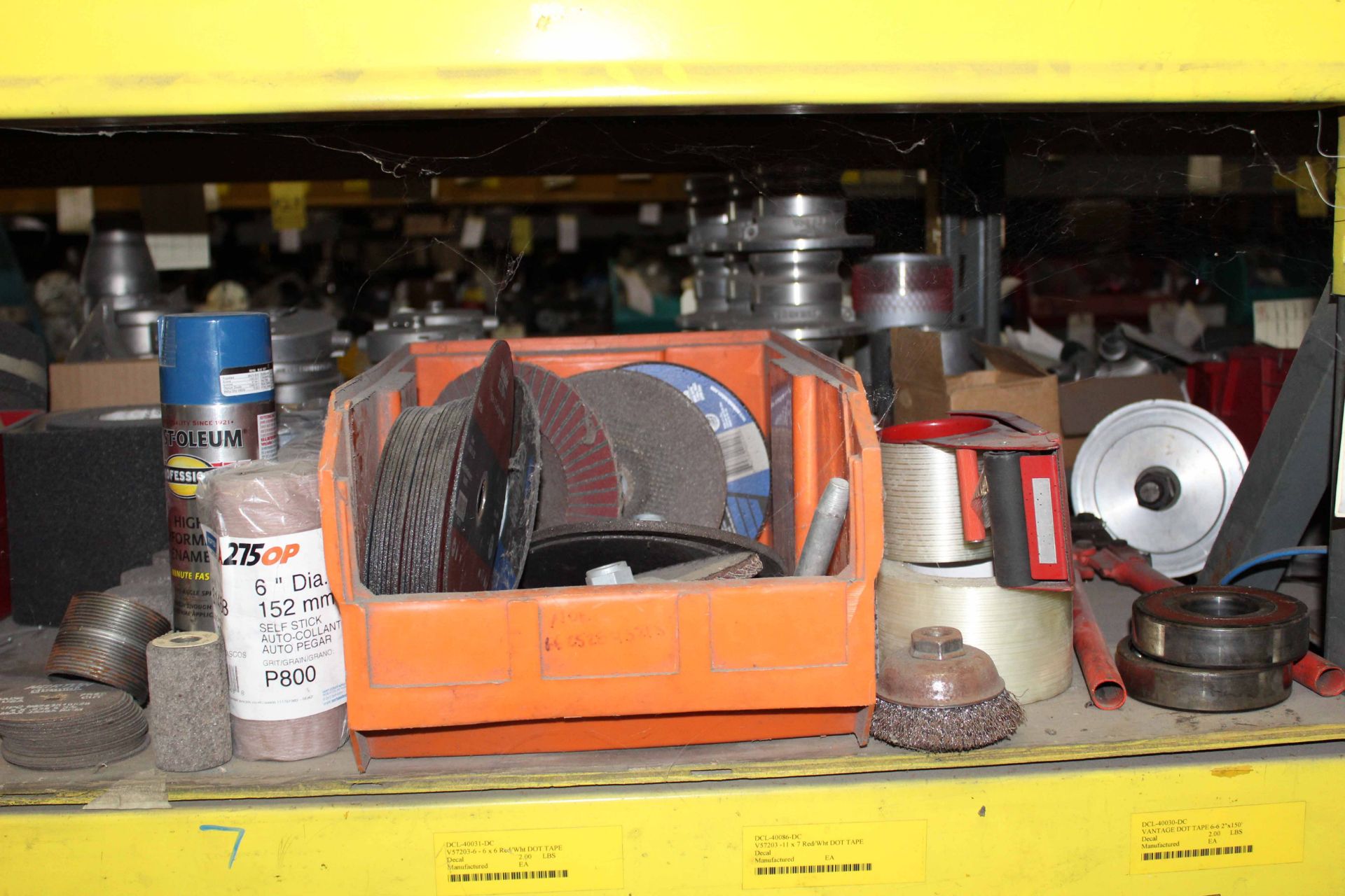 LOT CONSISTING OF: trailer items & abrasives, misc. (on one shelf) - Image 2 of 5