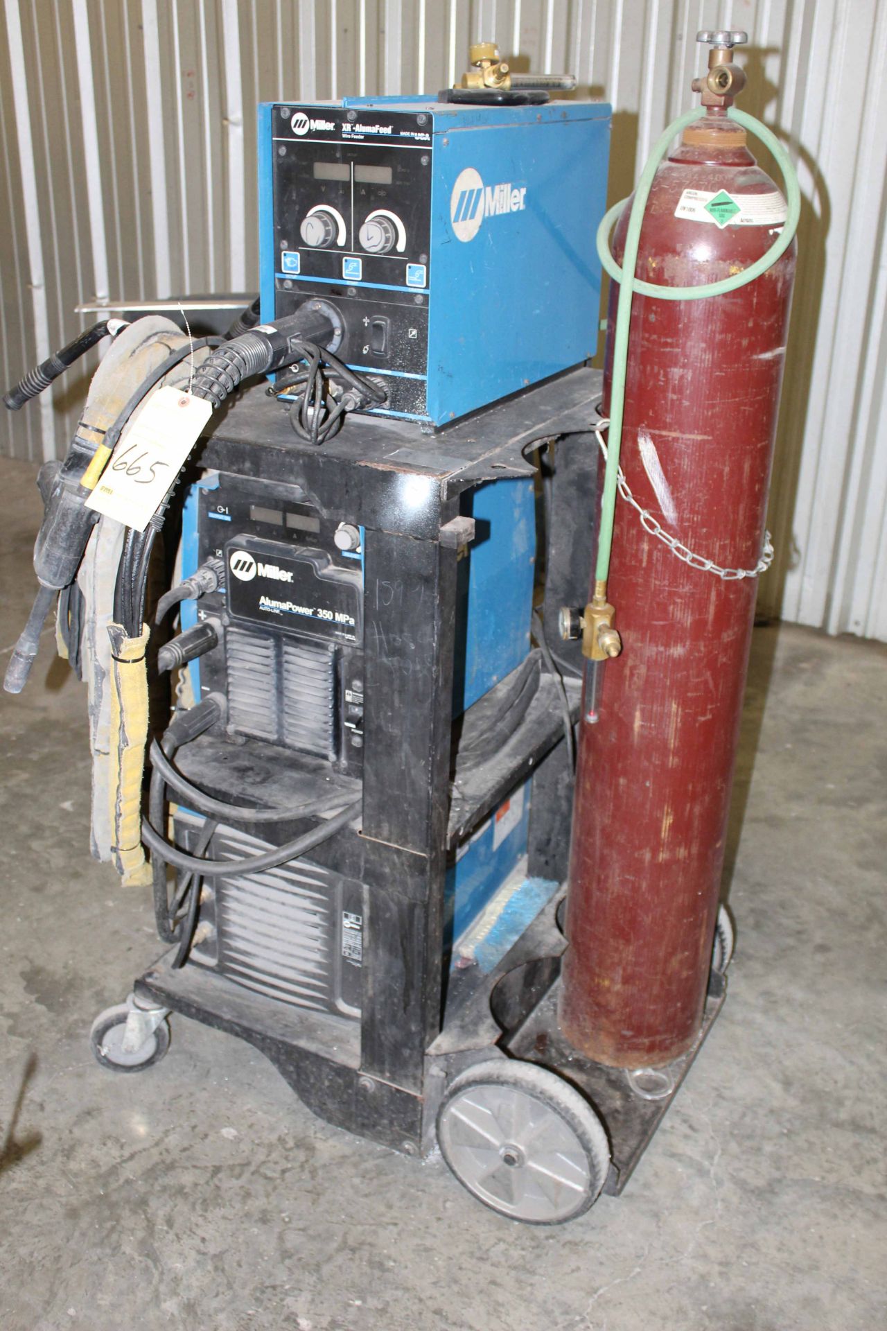 WELDING MACHINE, MILLER ALUMAPOWER 350MPA, new 2012, Miller XR-AlumaFeed wire feeder, Coolmate