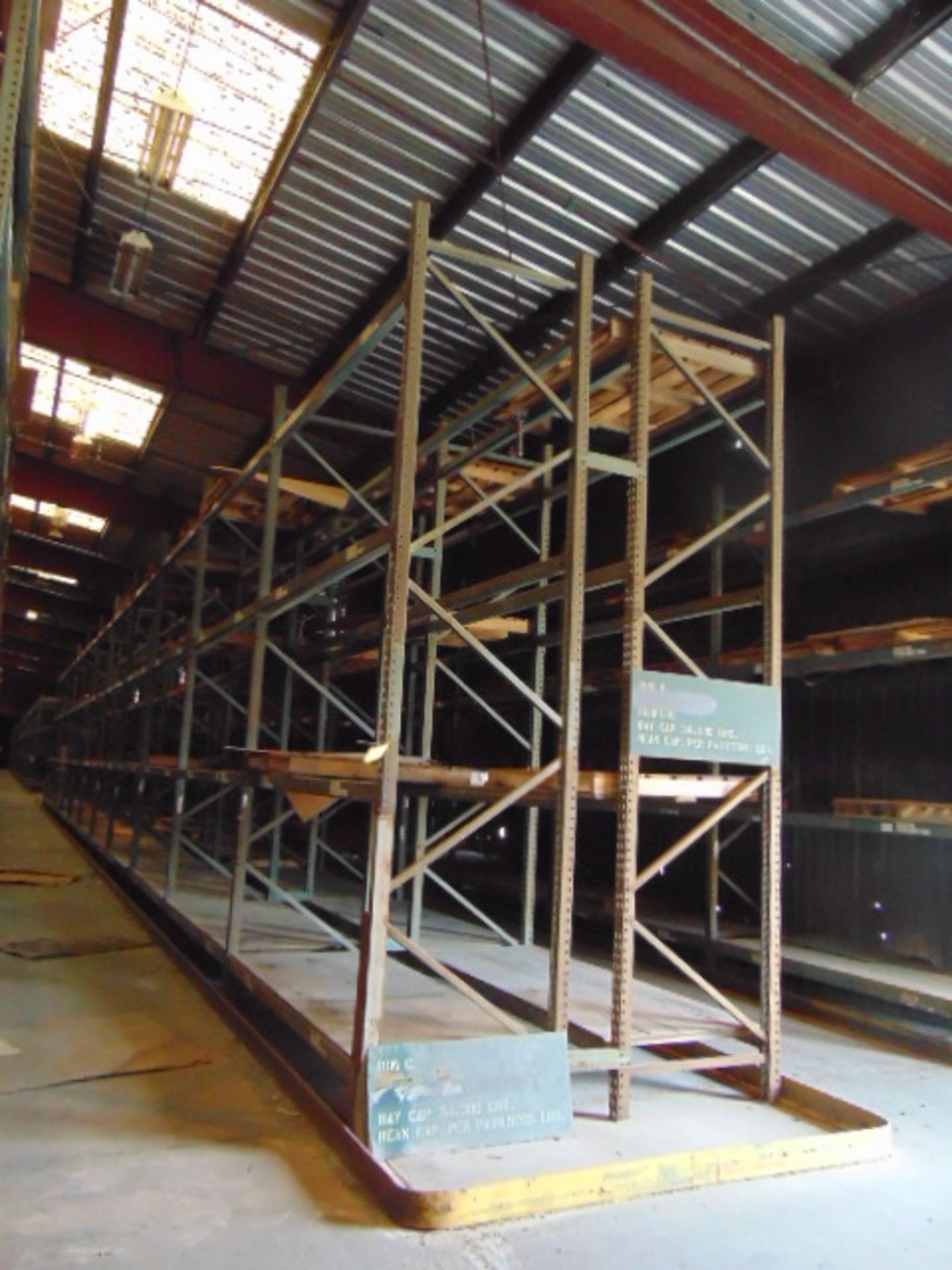 TEAR DROP PALLET RACK SECTIONS, approx. 15' ht.. x 105" W. x 42" dp. (Location: Bldg. 601)