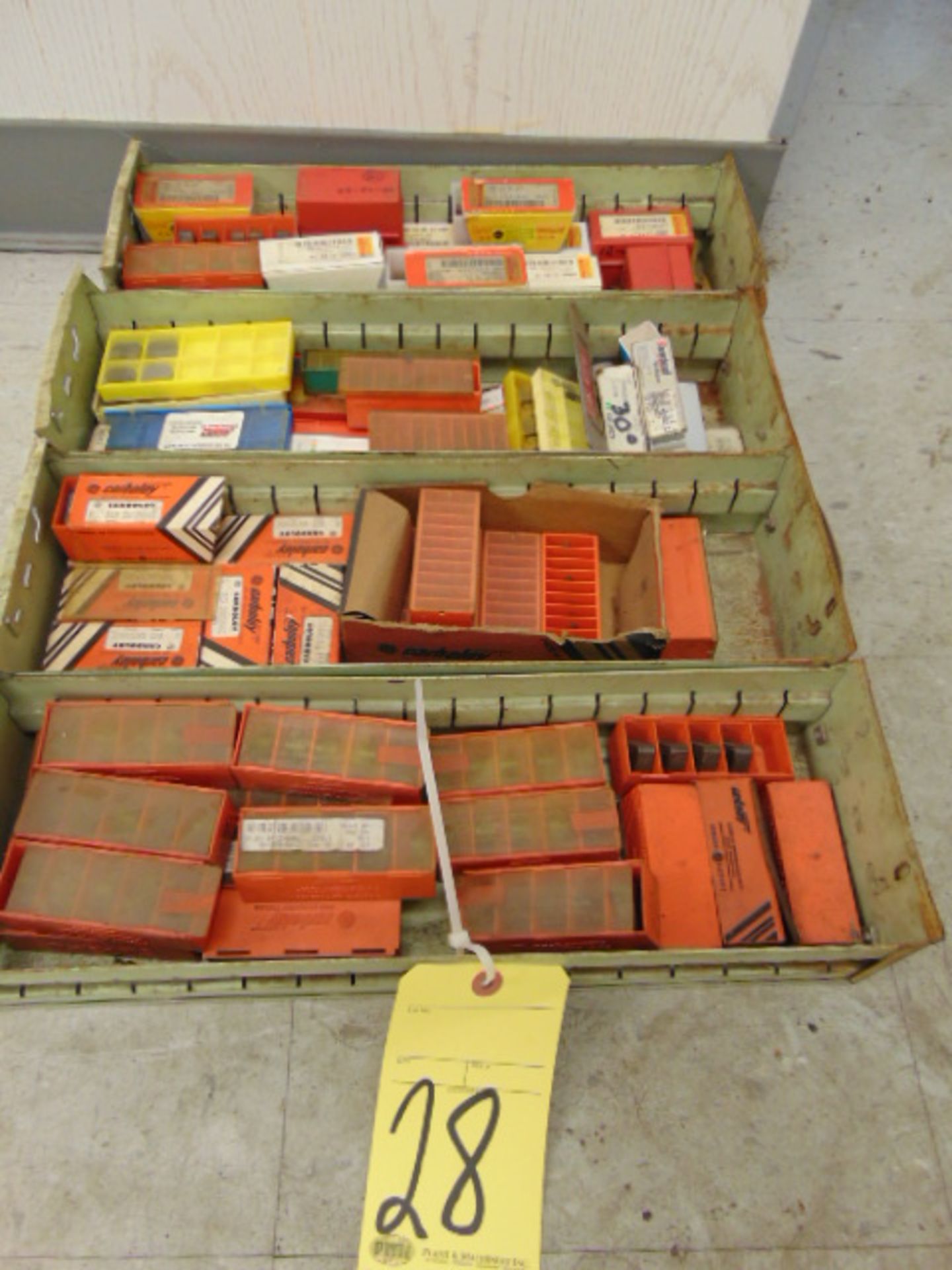 LOT OF CARBIDE INSERTS, assorted (in four boxes) (Location: Bldg. 116)