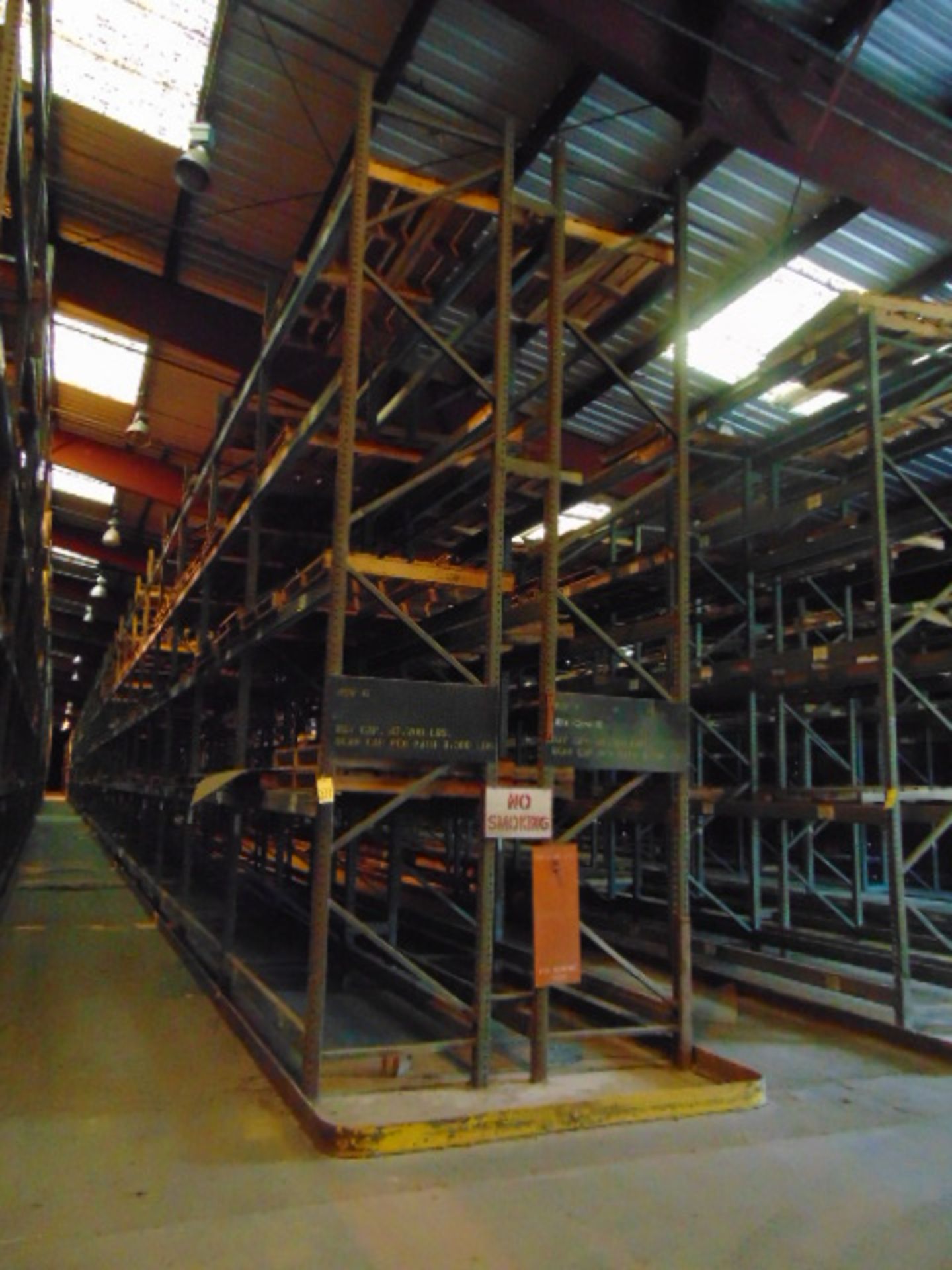 TEAR DROP PALLET RACK SECTIONS, approx. 20' ht.. x 105" W. x 42" dp. (Location: Bldg. 601)