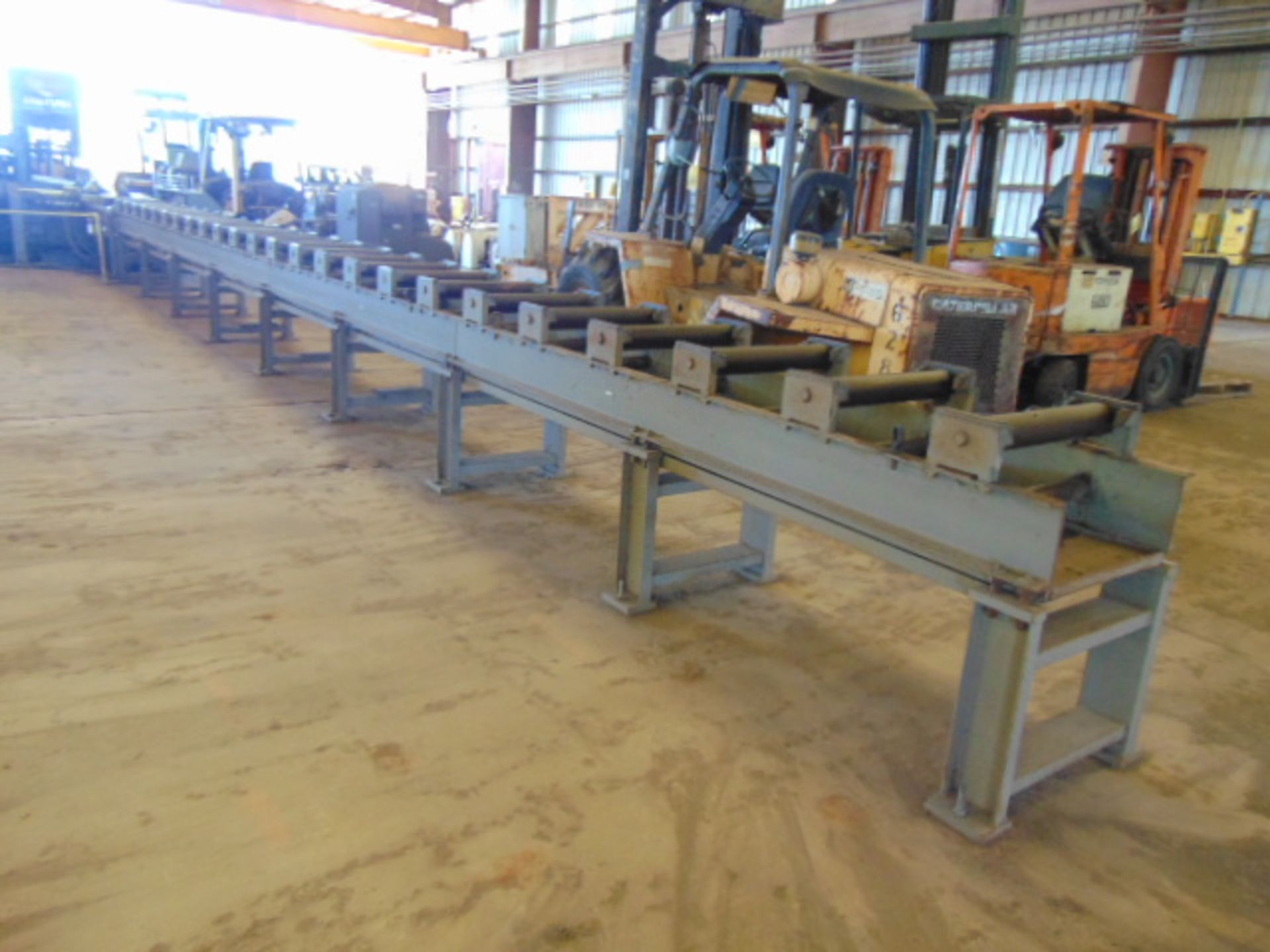 VERTICAL BANDSAW, MARVEL MDL. 2125A-PC60 TILT FRAME, 30' infeed/outfeed H.D. roller conveyors, - Image 11 of 13