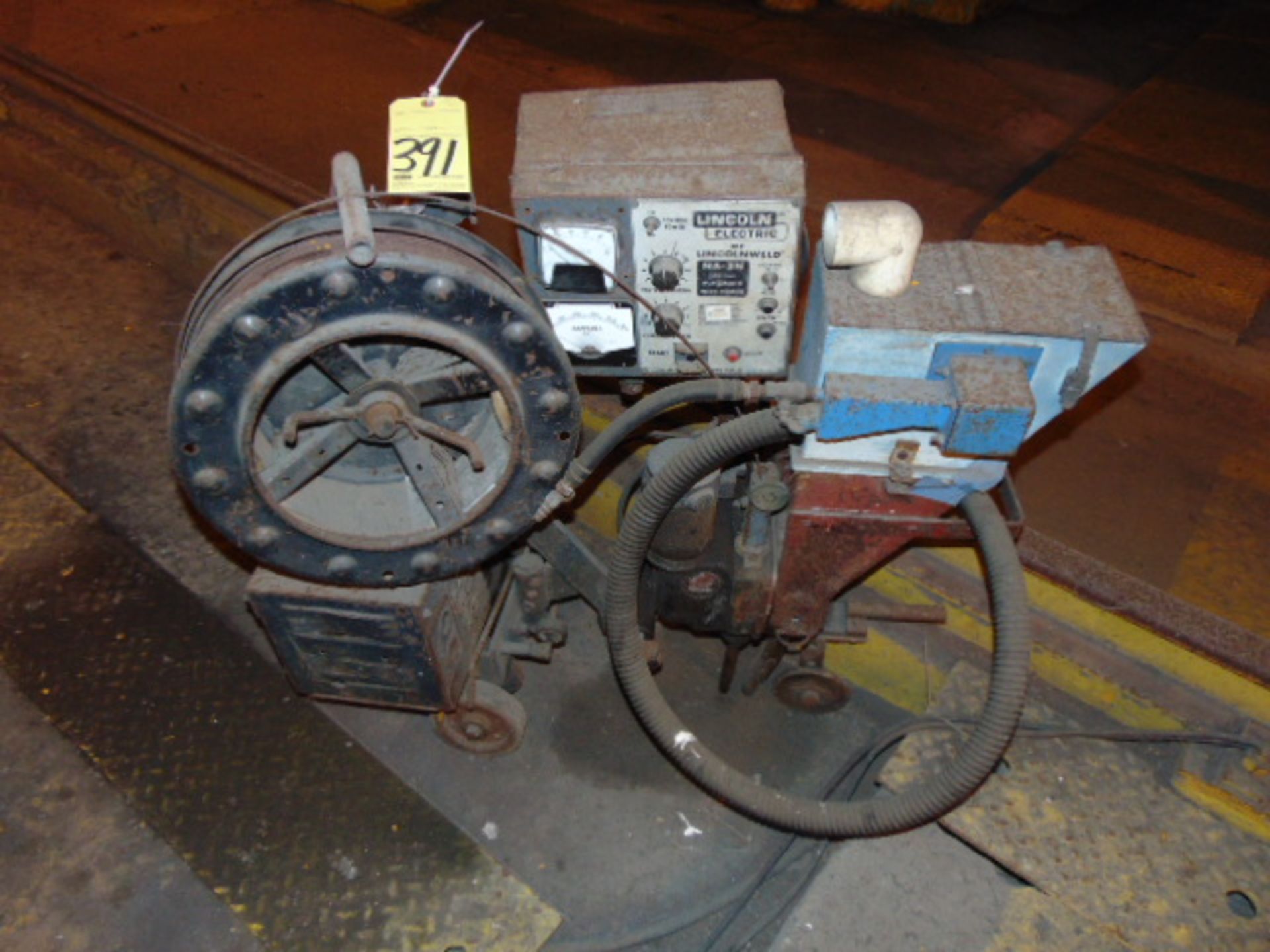 SUB-ARC WELDING TRACTOR, LINCOLN MDL. LT7, Lincoln Mdl. NA-3N welding controls, flux equipment (