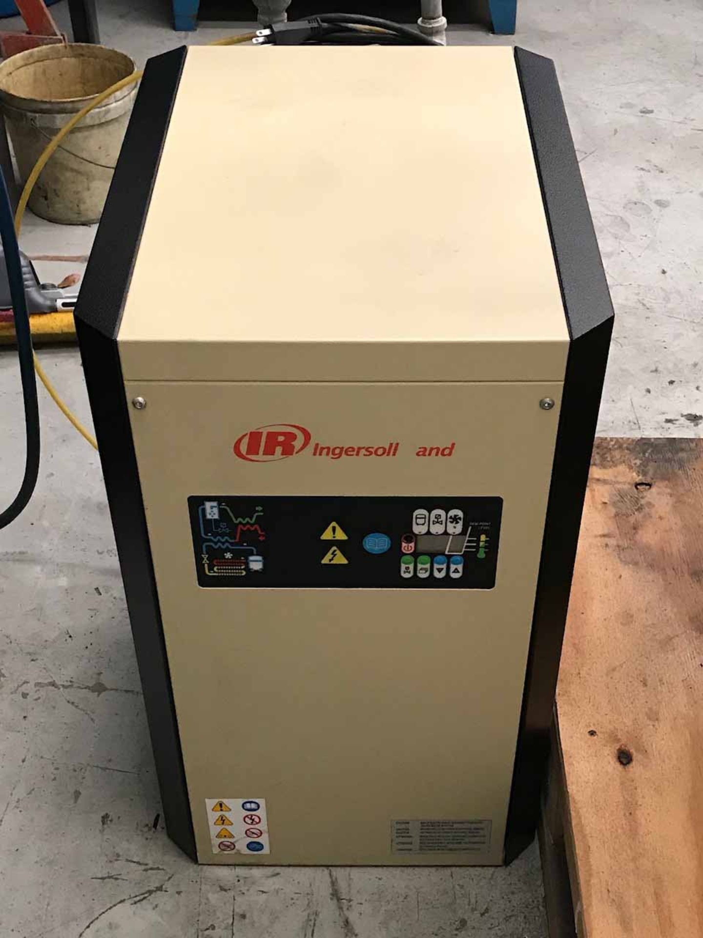 AIR COMPRESSOR, INGERSOLL RAND MDL. CBV185461, 10 HP motor, Mdl. D601T dryer, (Location 11: - Image 3 of 3