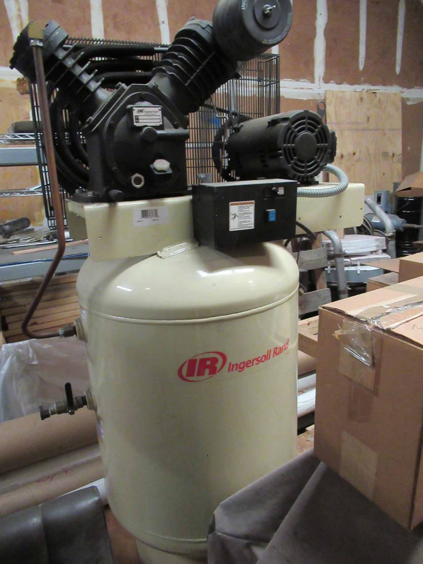 AIR COMPRESSOR, INGERSOLL RAND MDL. CBV185461, 10 HP motor, Mdl. D601T dryer, (Location 11: