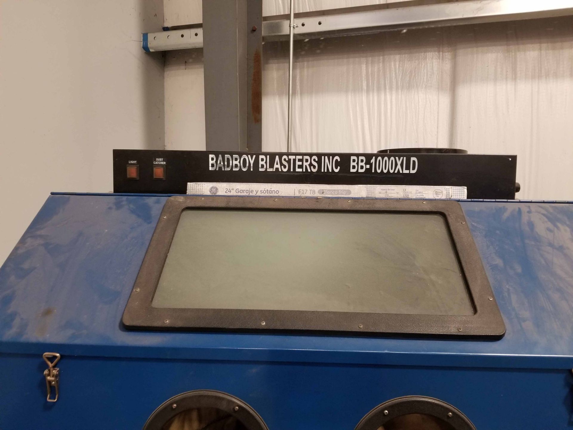 SANDBLAST CABINET, BAD BOY BLASTERS INC MDL. BB-1000XLD, 44" x 38" work area. (Location 1: - Image 2 of 2