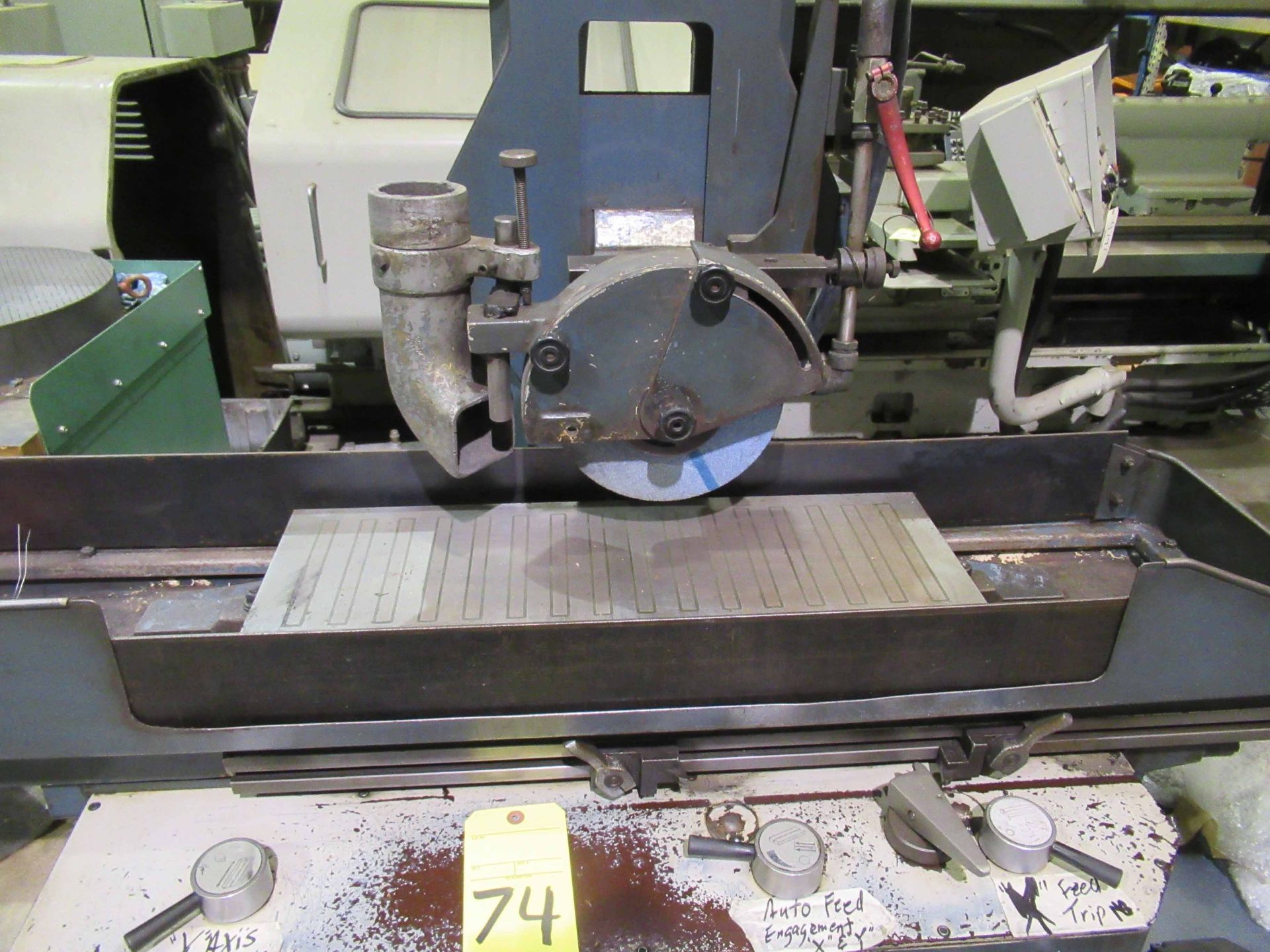 HYDRAULIC SURFACE GRINDER, JONES & LAMSON MDL. 1400, 8" X 24" electromagnetic chuck, S/N B0- - Image 2 of 3