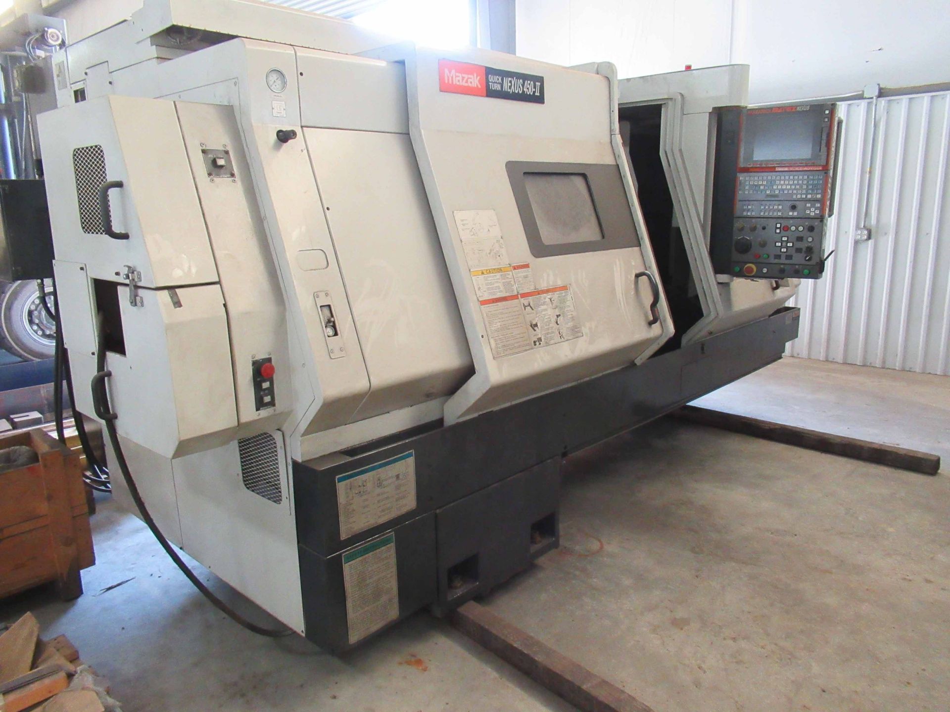 CNC LATHE, MAZAK MDL. QTN450-II, new 2008, Mazatrol Matrix Nexus CNC control, 33.27" sw. over bed, - Image 2 of 7