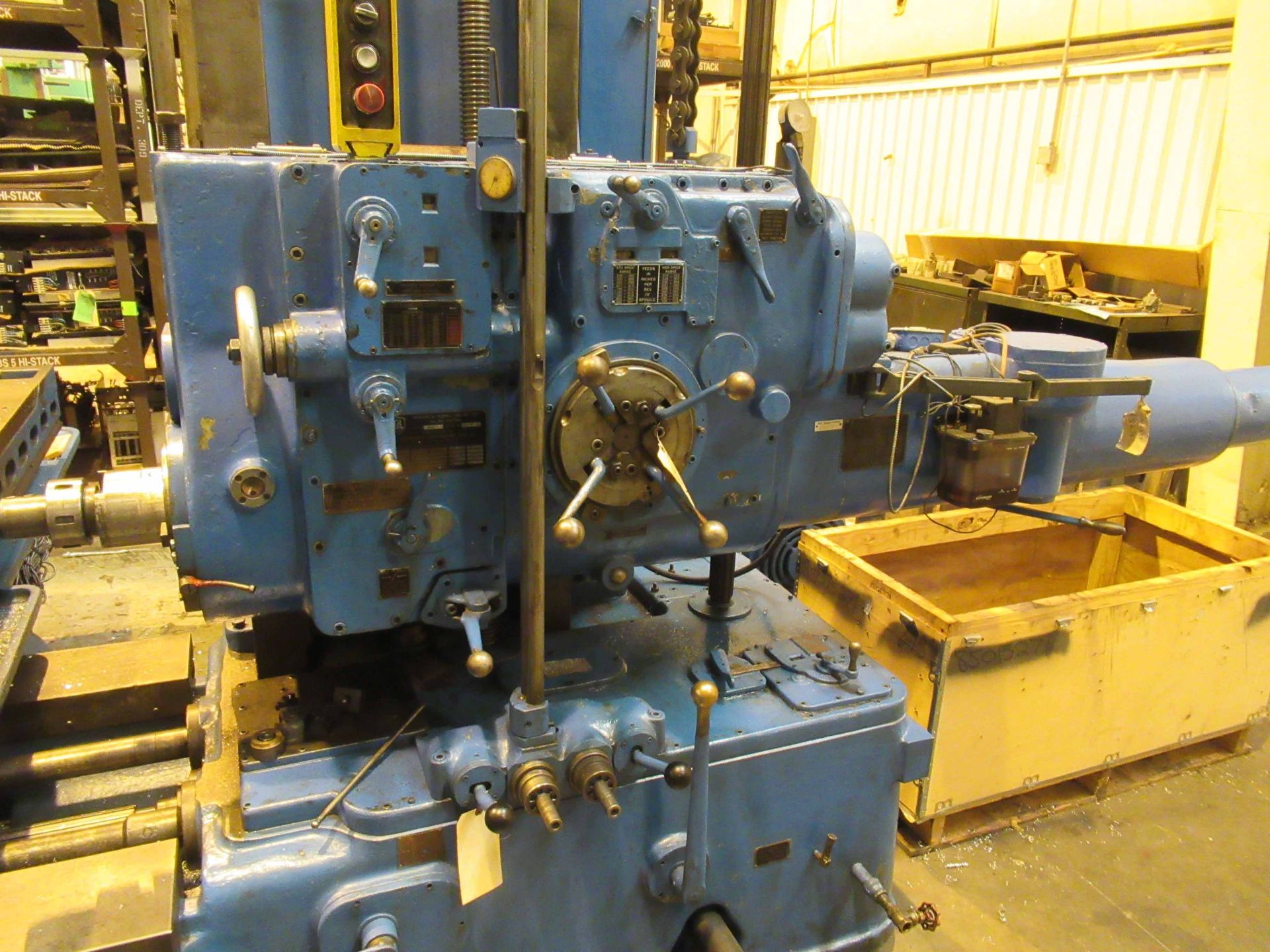 HORIZONTAL BORING MILL, GIDDINGS & LEWIS 5" MDL. 350T., 48" X 86" plain tbl, 25 HP motor, 48" - Image 3 of 7