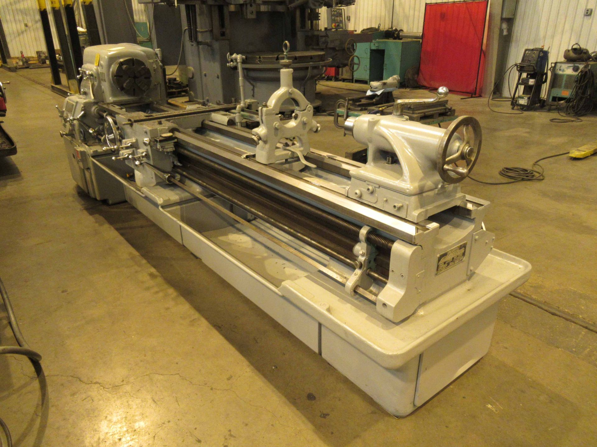 ENGINE LATHE, MONARCH 18" X 102", 12" dia. 4-jaw chuck, spds: 24-1000 RPM, taper, steady rest, S/N