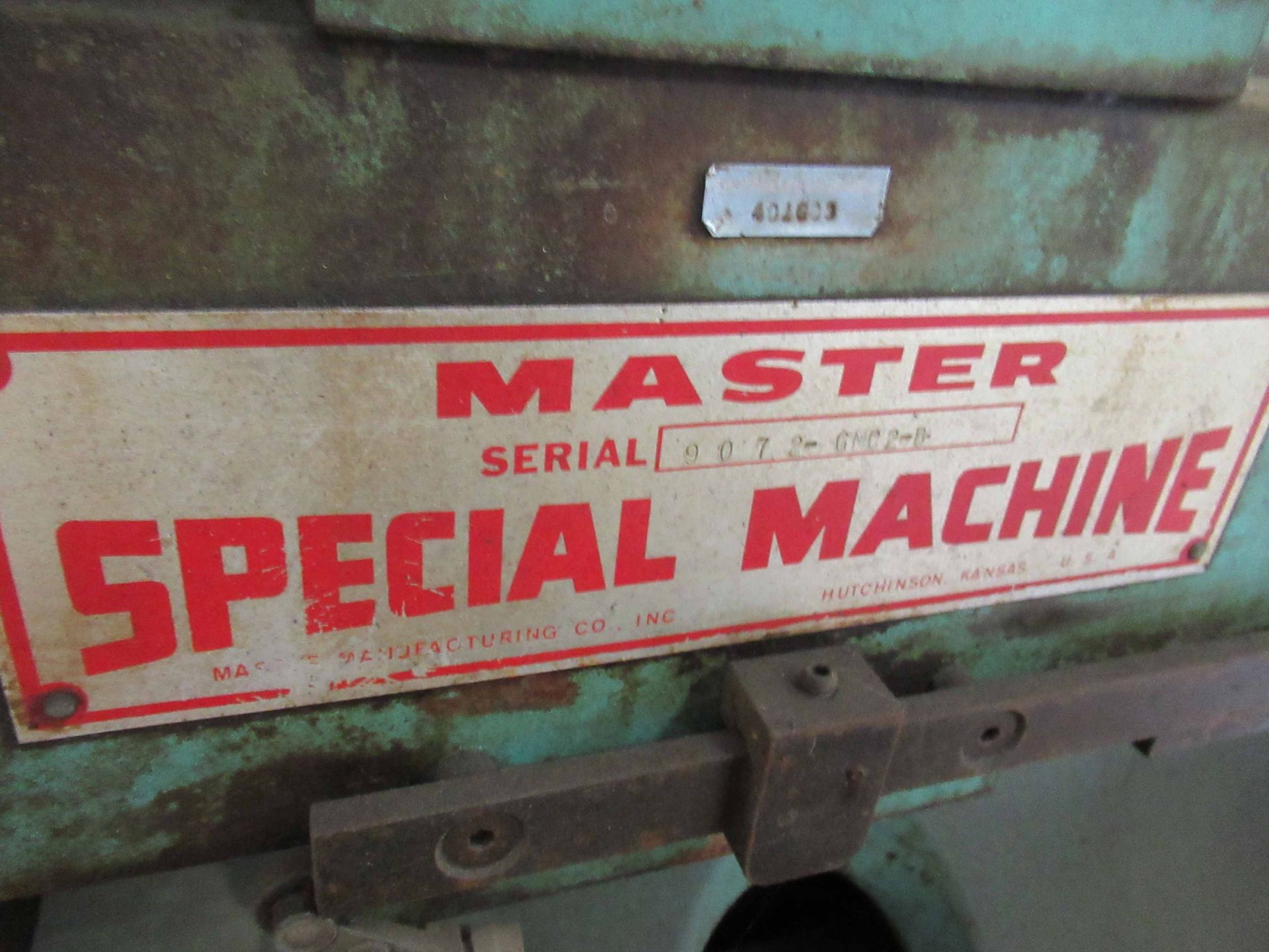 PORTABLE BORING MILL, MASTER "SPECIAL MACHINE", facing head, 32" swing, S/N GMC-B, (Location 4: - Image 2 of 2