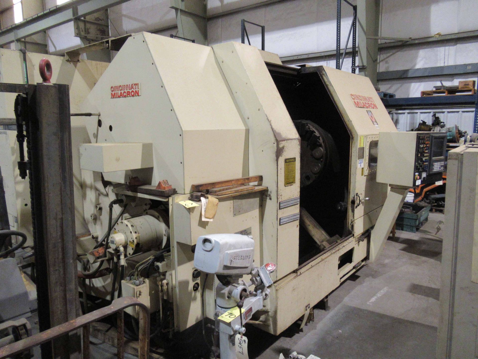 CNC LATHE, CINCINNATI CINTURN SERIES 2216C, Fanuc Series 16T CNC control, 12-pos. turret, chip