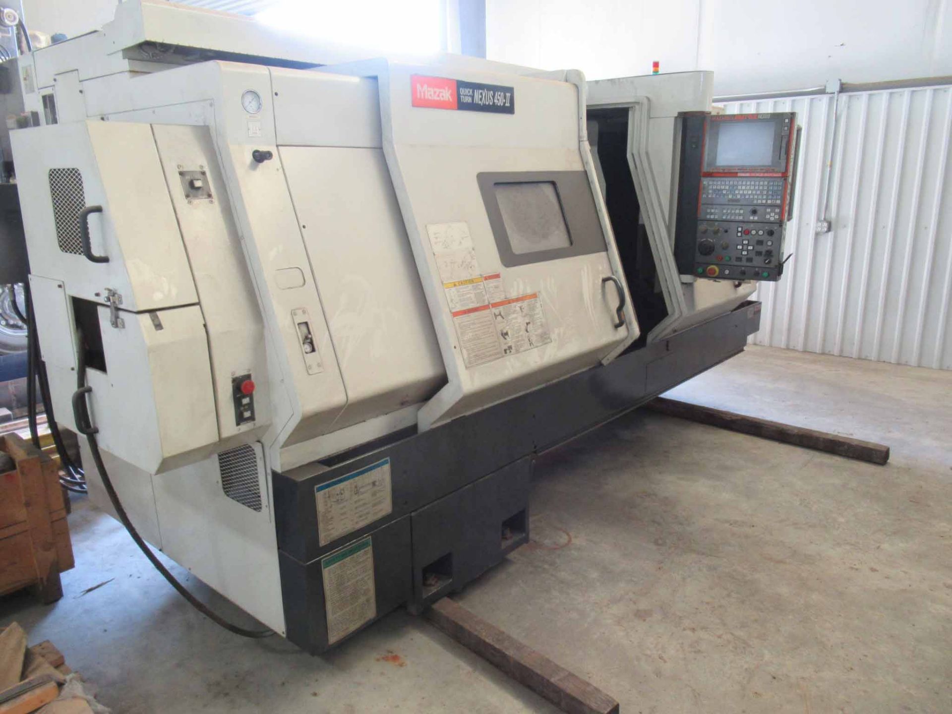 CNC LATHE, MAZAK MDL. QTN450-II, new 2008, Mazatrol Matrix Nexus CNC control, 33.27" sw. over bed,