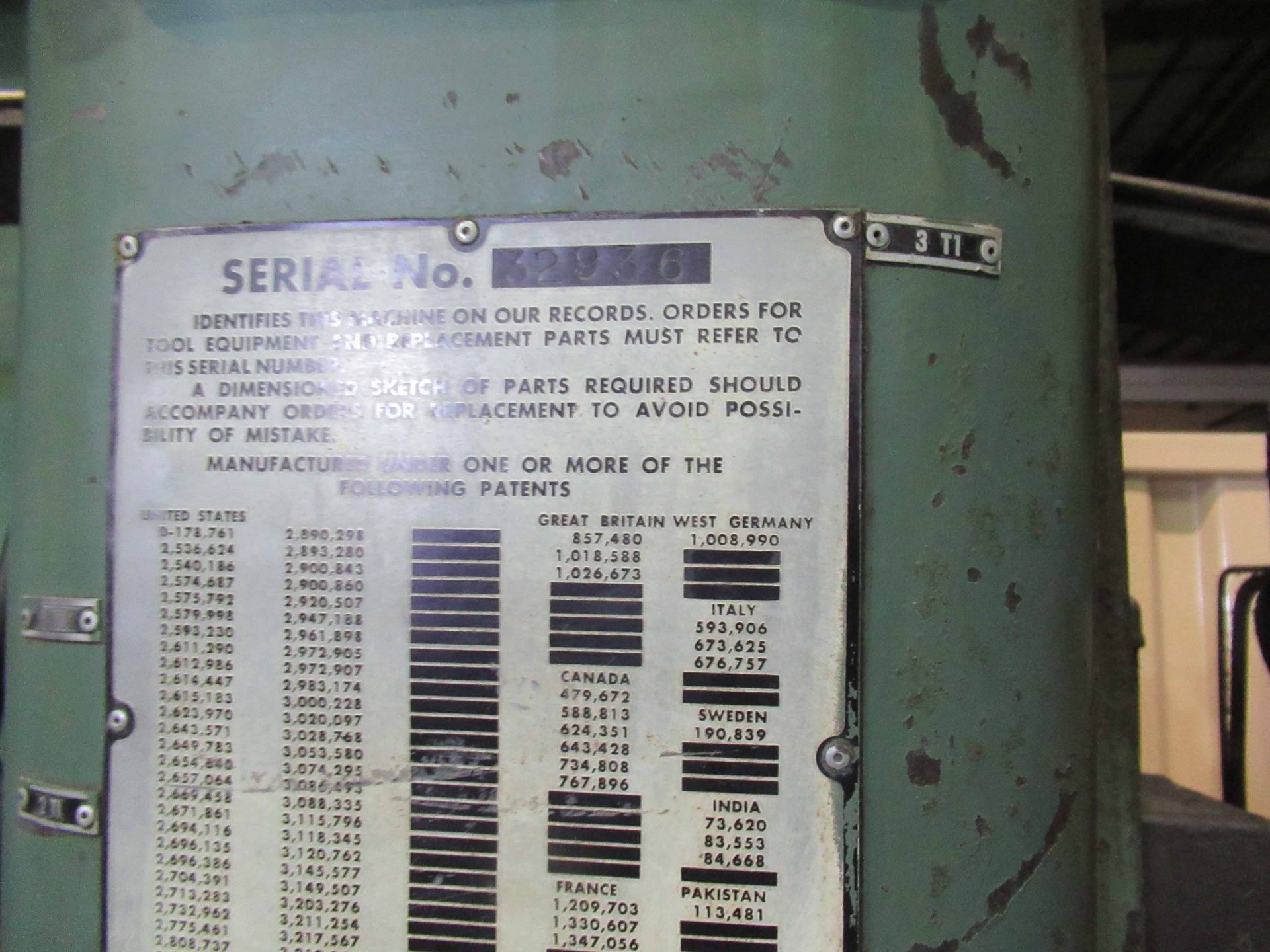 VERTICAL TURRET LATHE, 56" BULLARD DYNATROL, 70" sw. to column, approx. 72" under rail, 5-pos. - Image 9 of 12