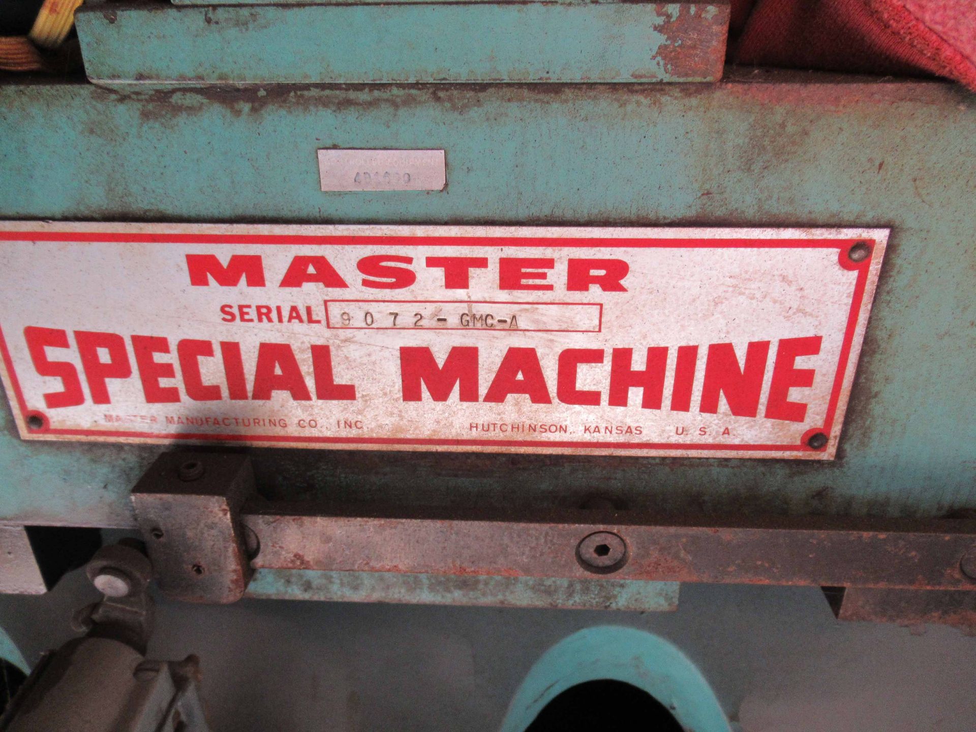 PORTABLE BORING MILL, MASTER "SPECIAL MACHINE", facing head, 32" swing, S/N 9072-GMC2-A, (Location - Image 5 of 5