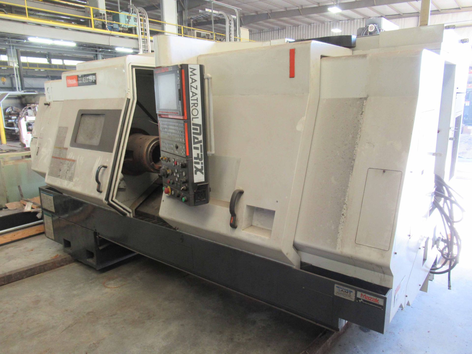 CNC LATHE, MAZAK MDL. QTN450-II, new 2008, Mazatrol Matrix Nexus CNC control, 33.27" sw. over bed, - Image 4 of 7