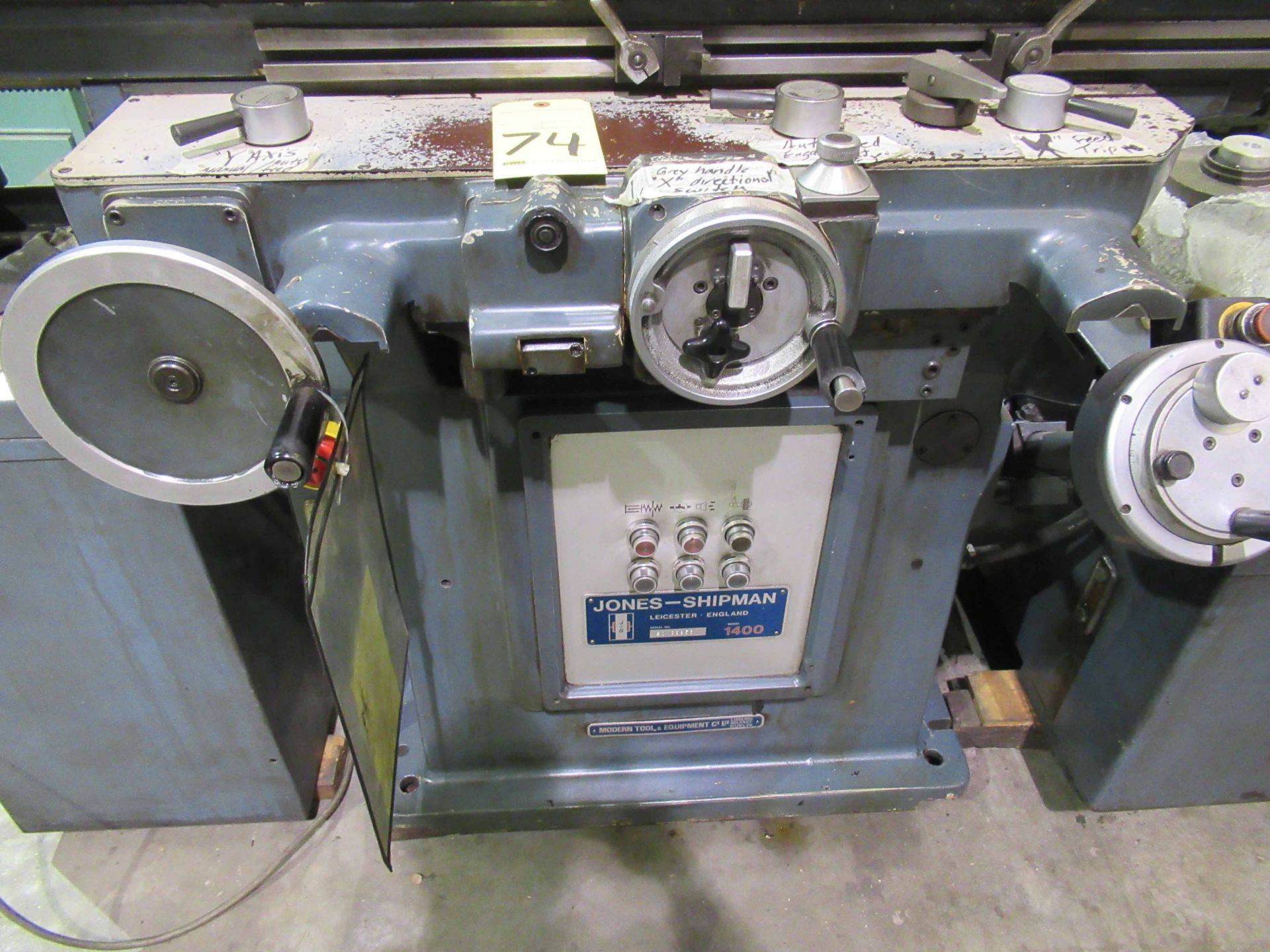 HYDRAULIC SURFACE GRINDER, JONES & LAMSON MDL. 1400, 8" X 24" electromagnetic chuck, S/N B0- - Image 3 of 3